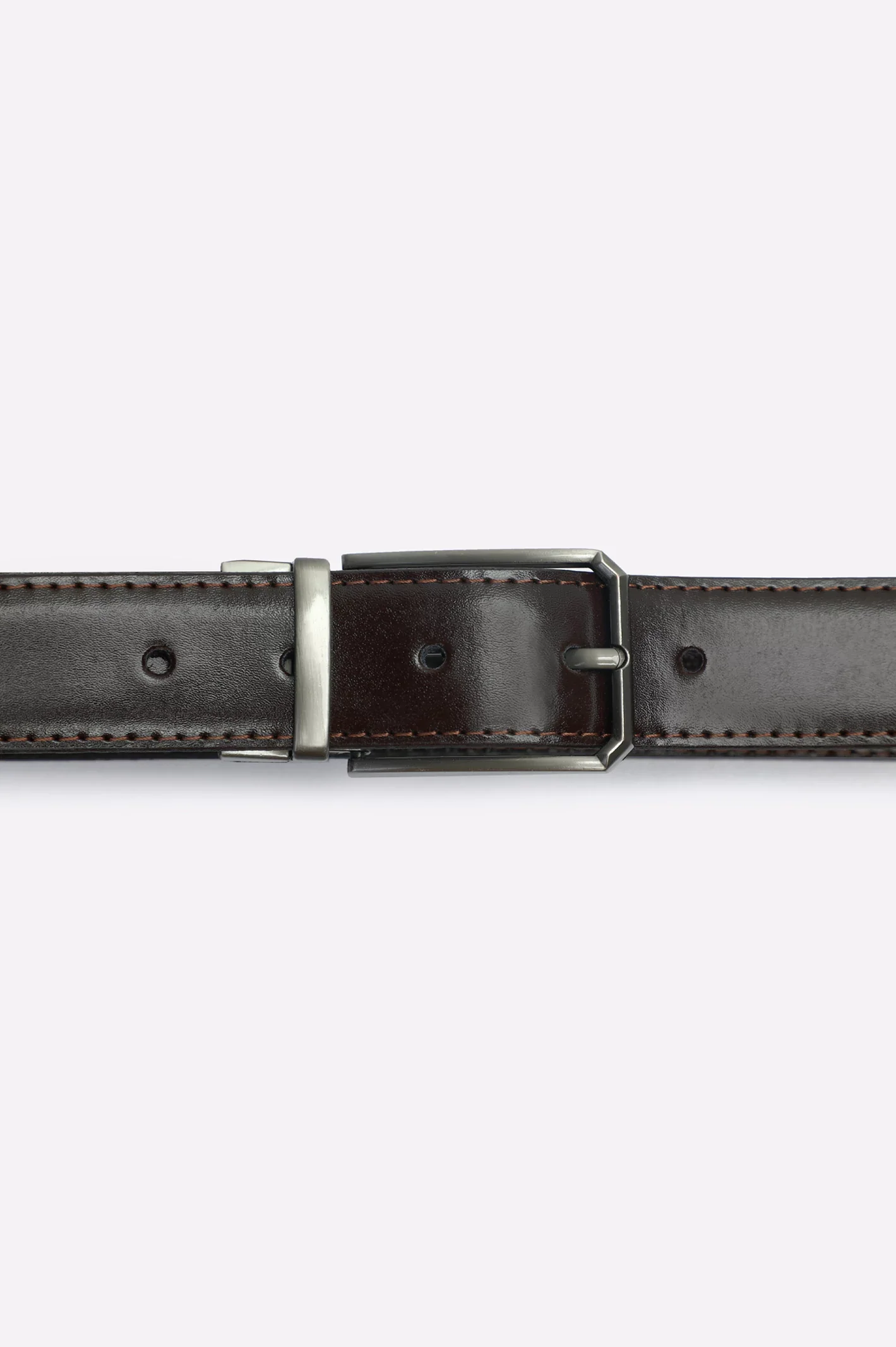 Dark Brown Reversible Men's Belt - Image 2