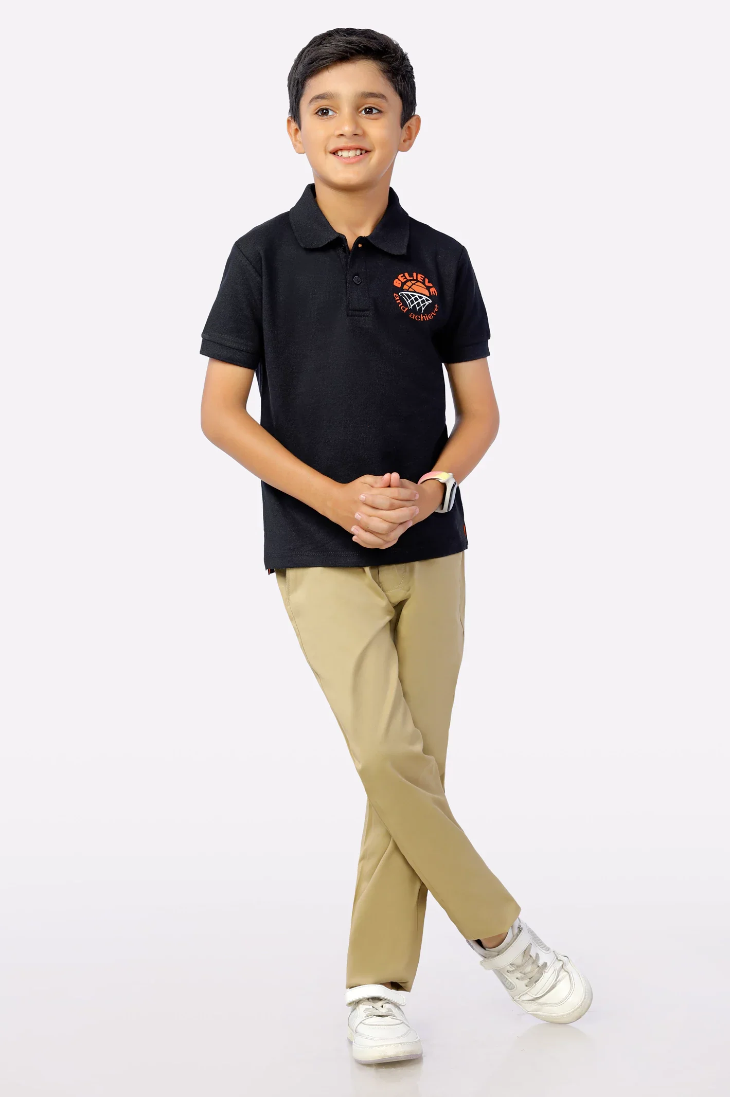 Black Printed Polo - Image 2