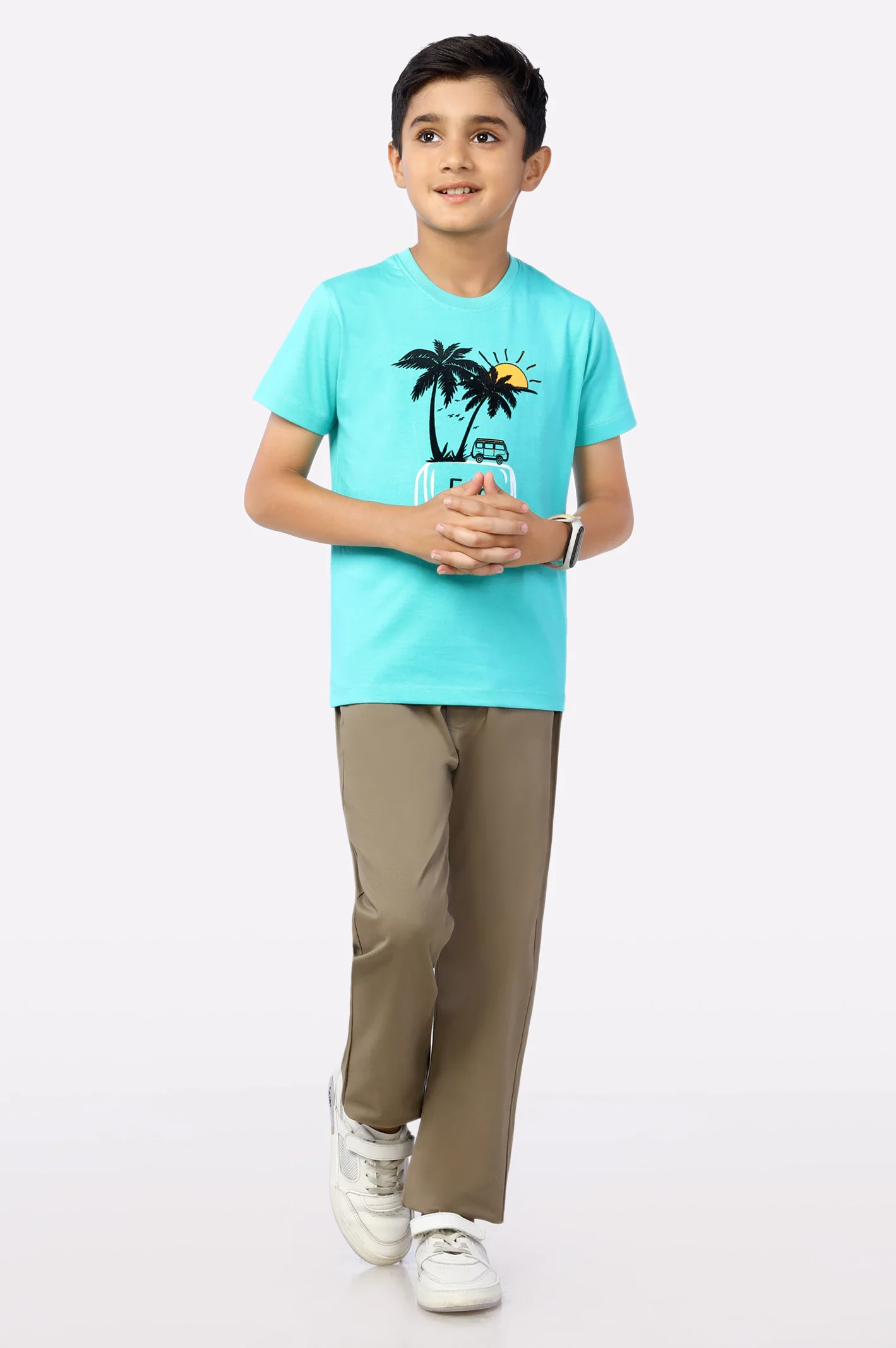 Palm Tree Graphic Print T-Shirt - Image 2
