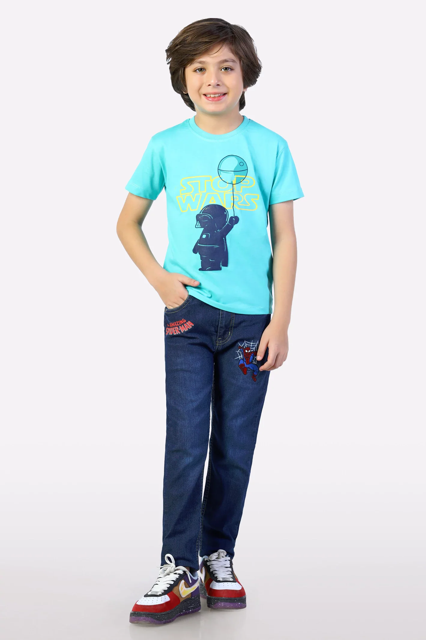 Aqua Graphic Print T-Shirt - Image 2