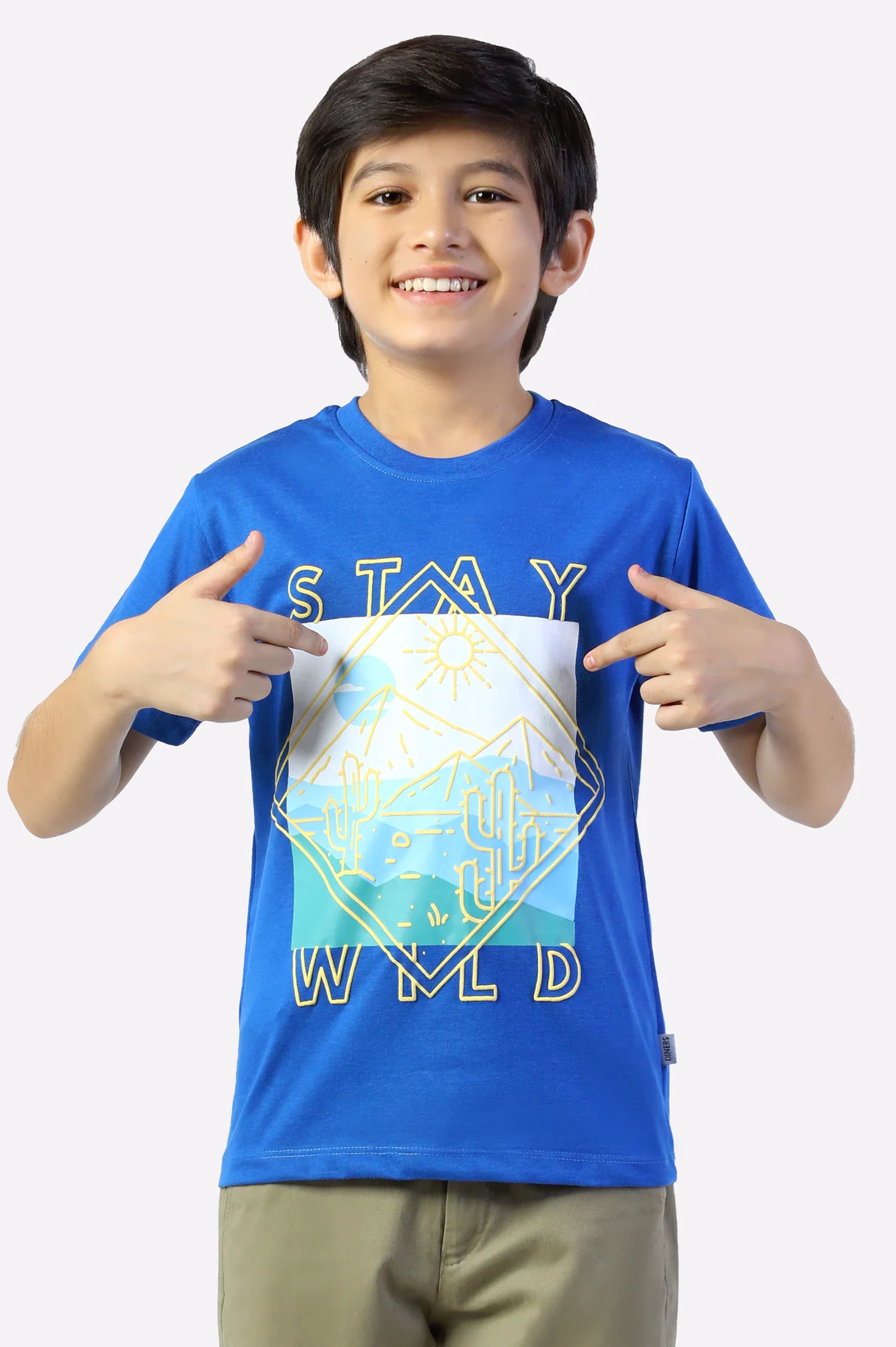 Royal Blue Graphic Print T-Shirt - Image 5
