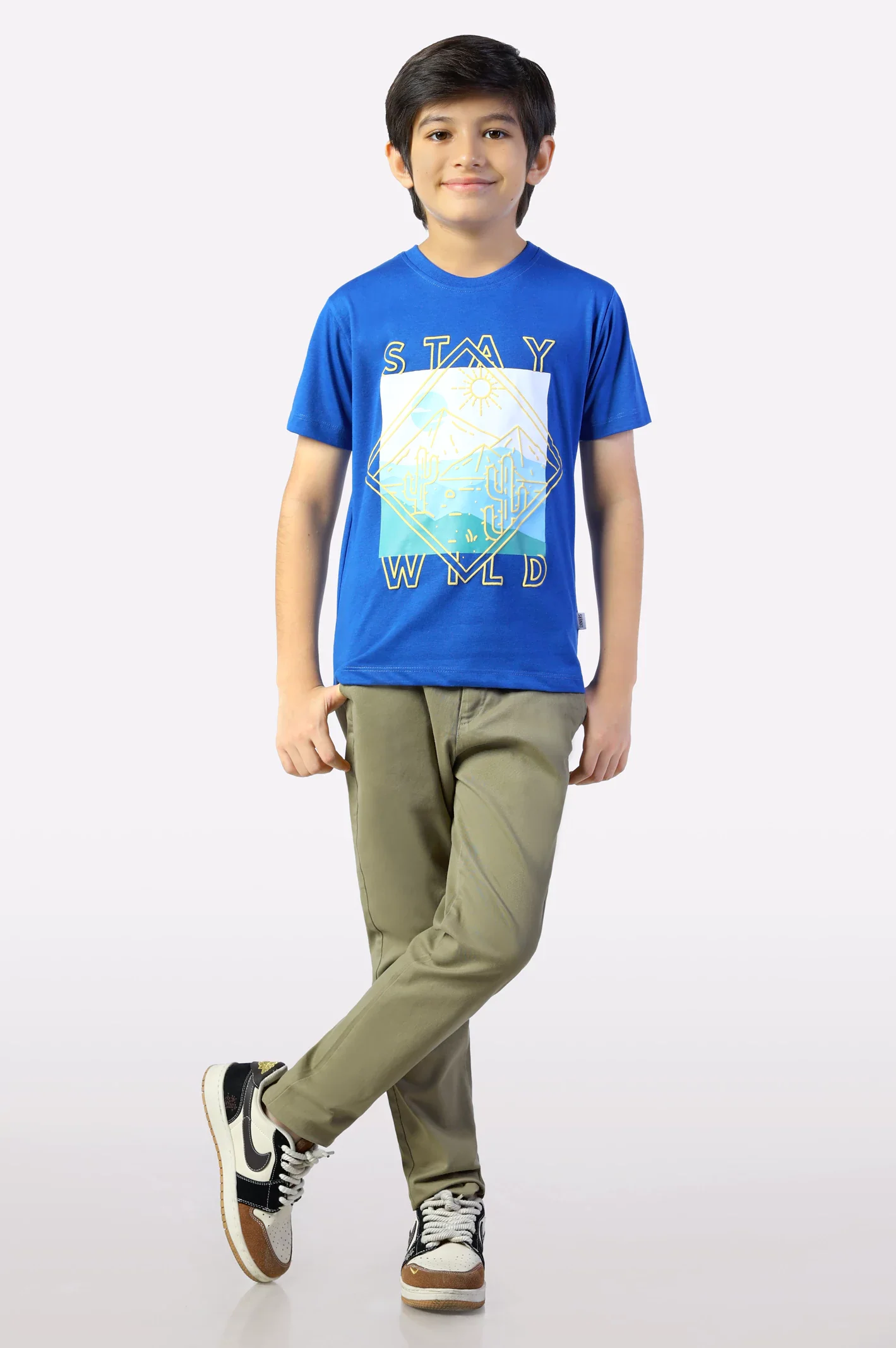 Royal Blue Graphic Print T-Shirt - Image 6