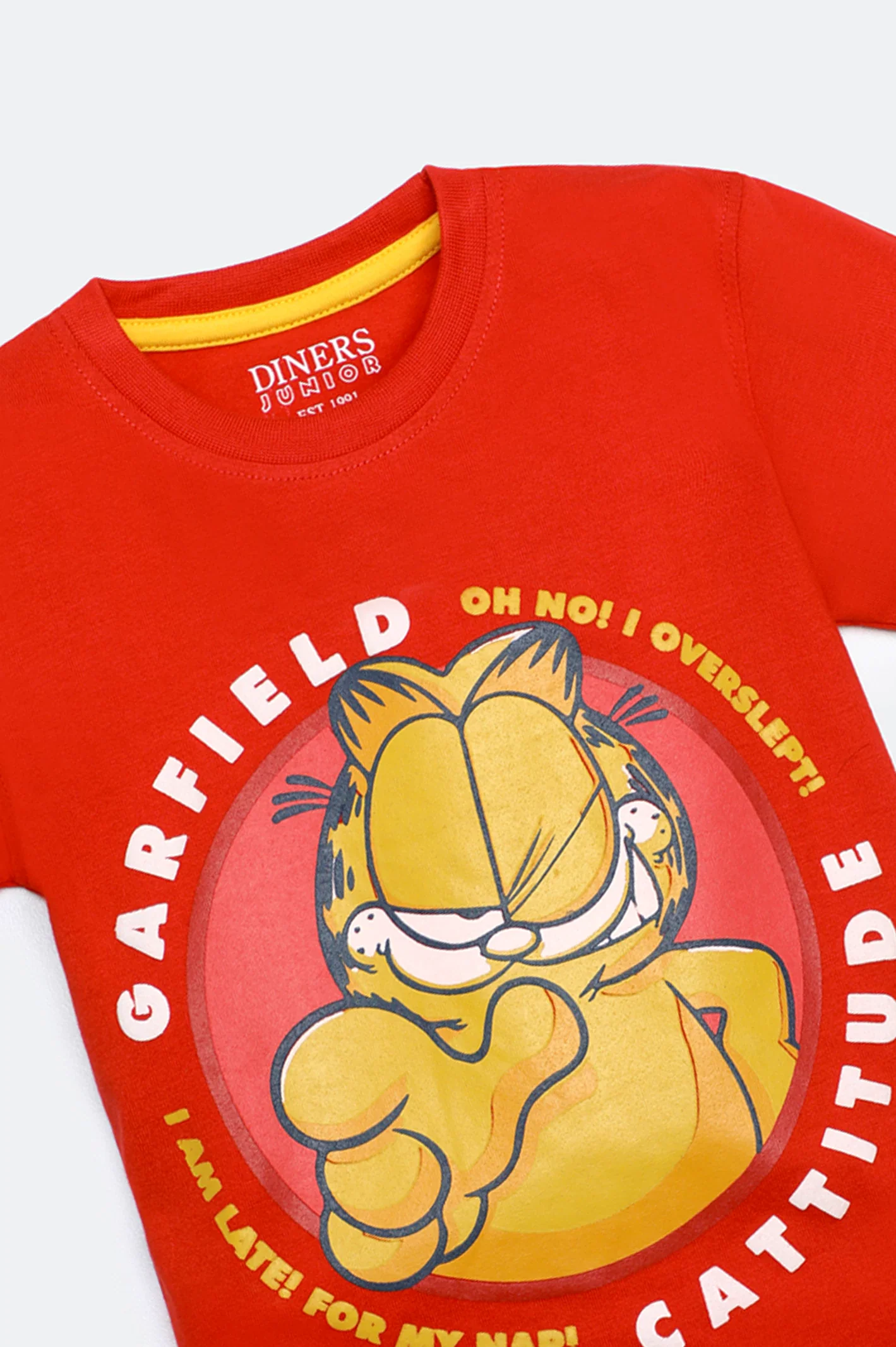 Red Garfield Graphic Printed T-Shirt - Image 2