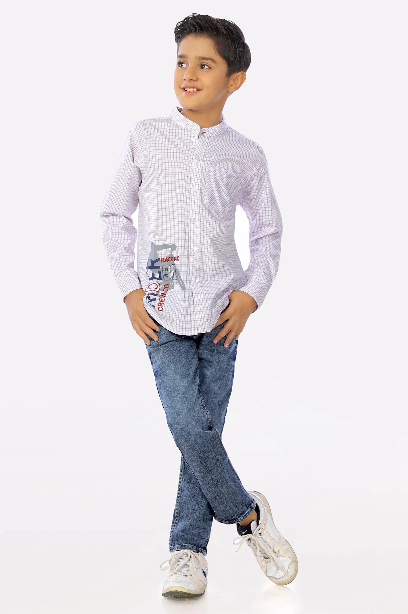 Multicolor Minicheck Boys Shirt - Image 2