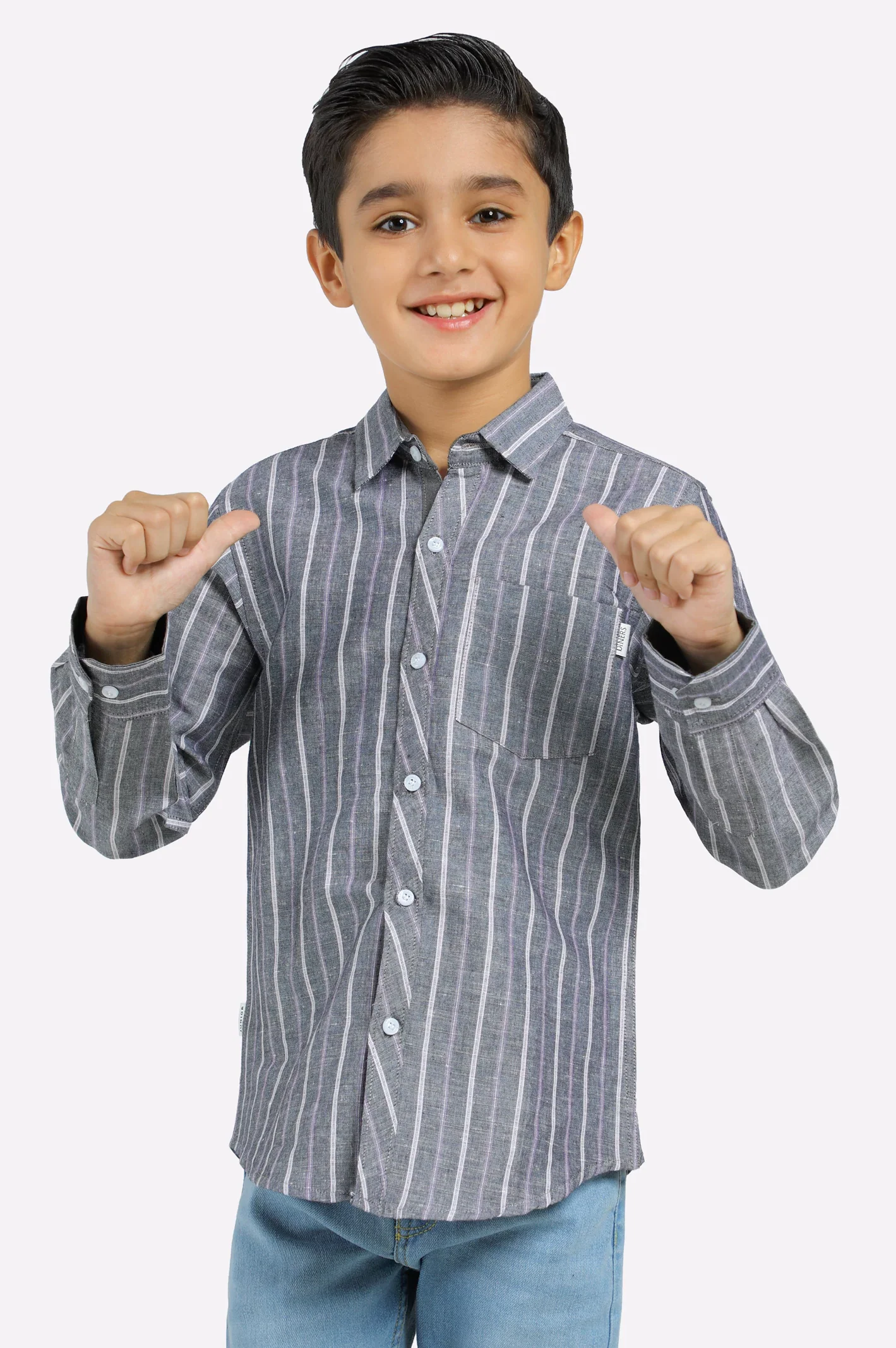Black Striped Casual Shirt