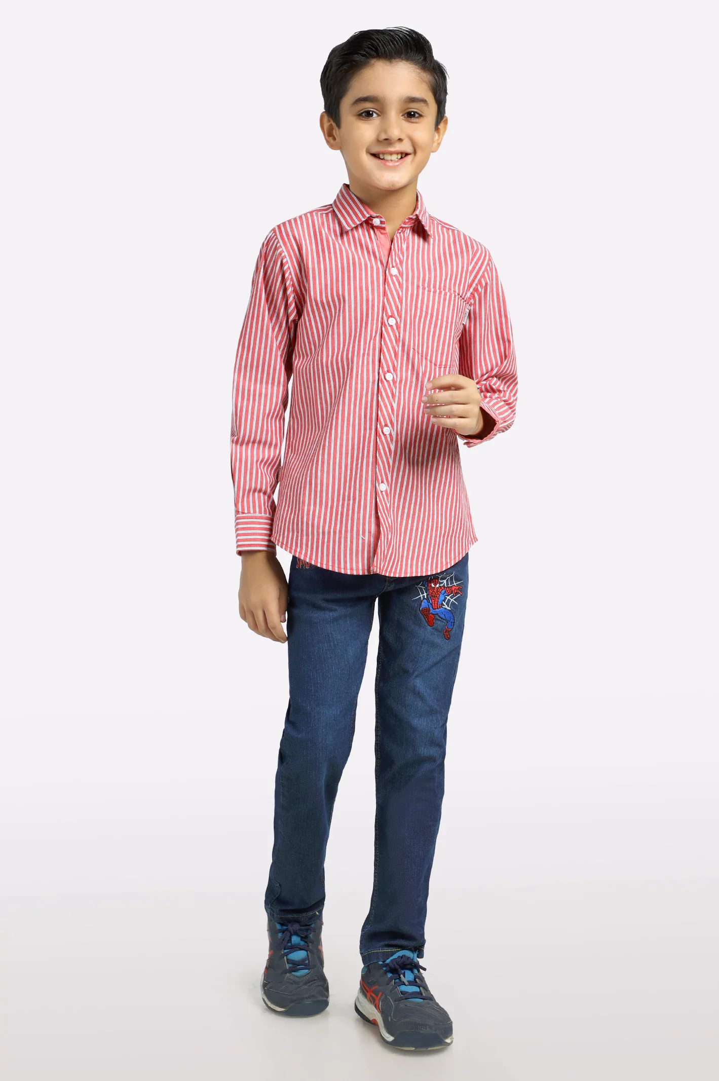 Red Stripe Casual Shirt - Image 2