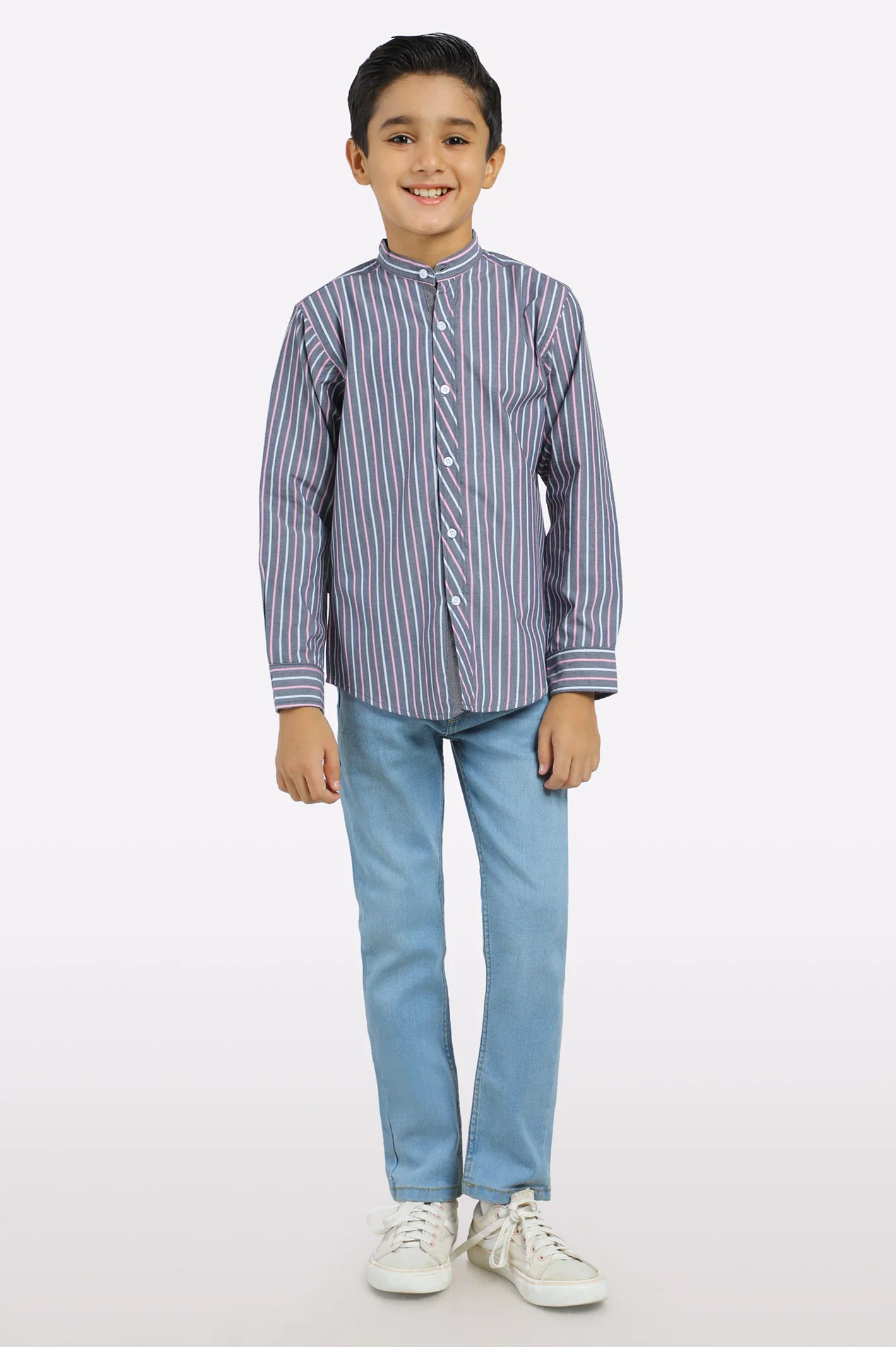 Black Striped Casual Shirt - Image 2