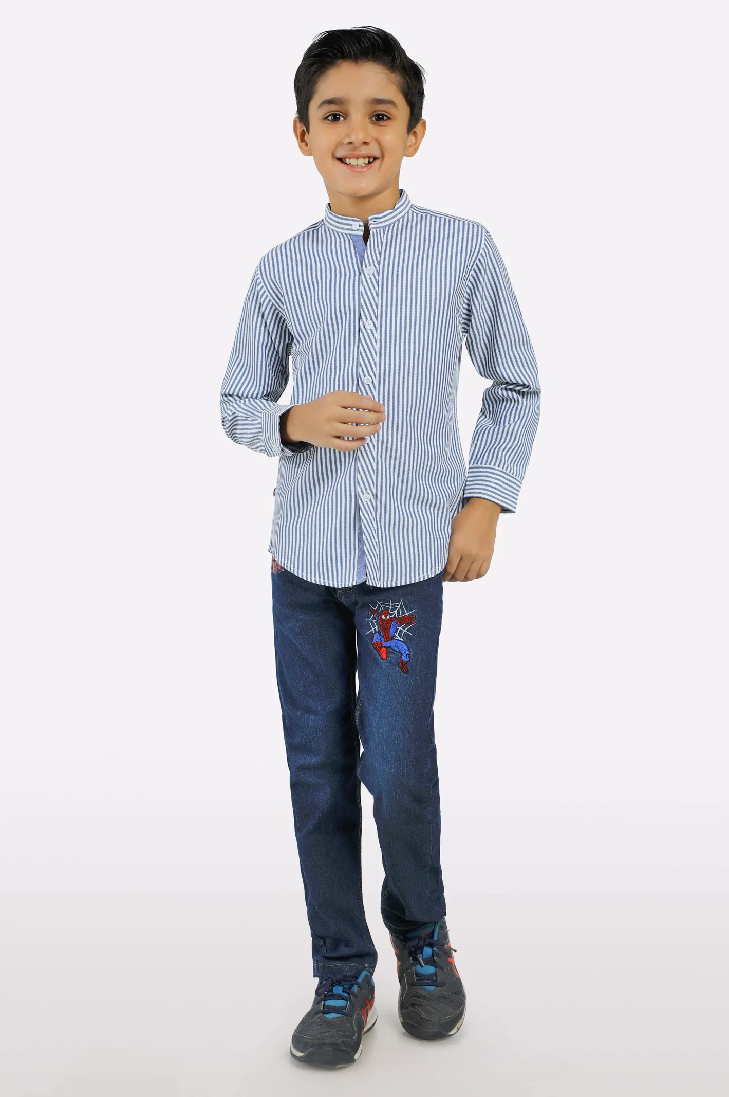Blue Striped Casual Shirt - Image 2