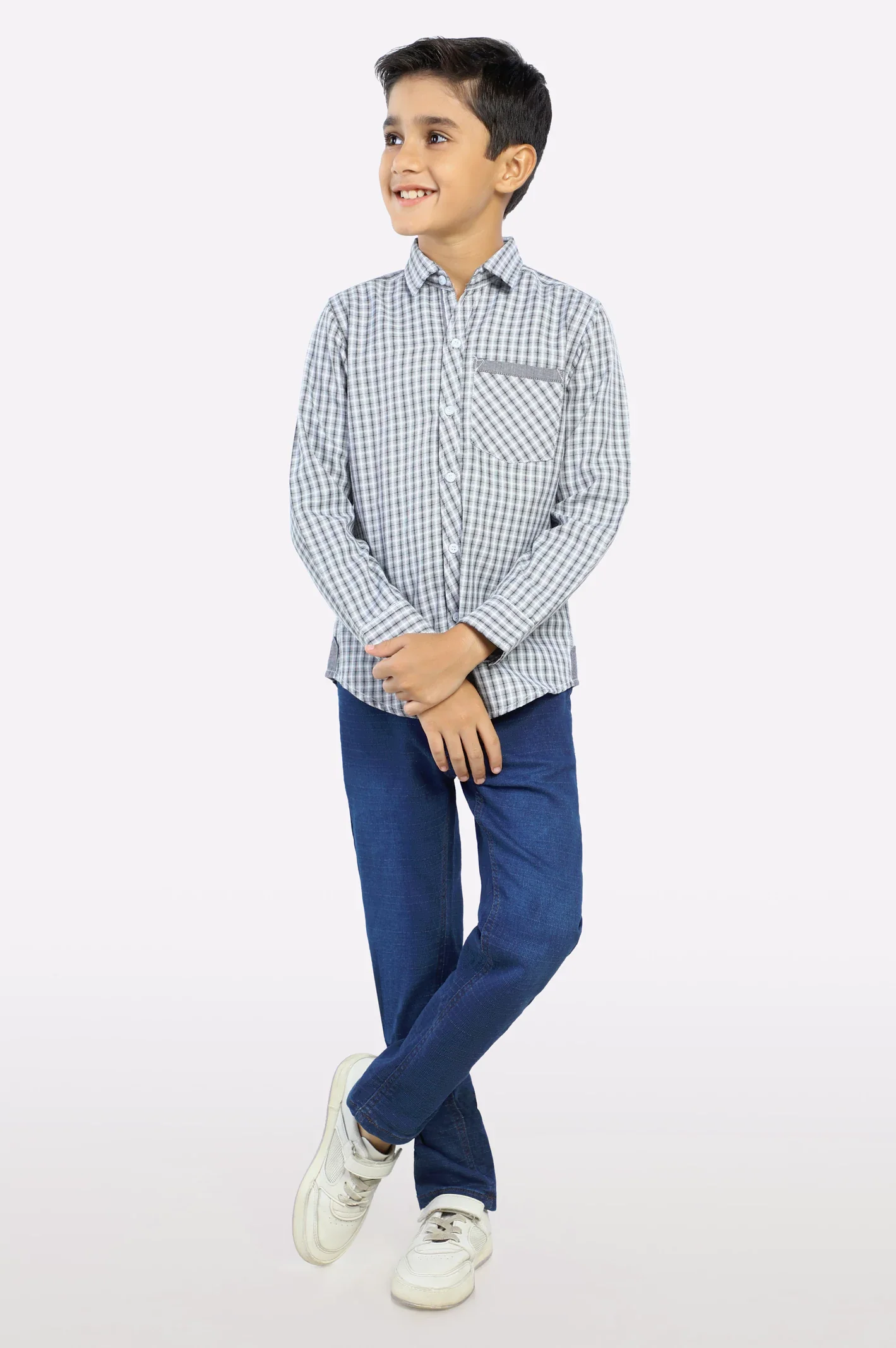 Black Tattersall Check Casual Shirt - Image 2