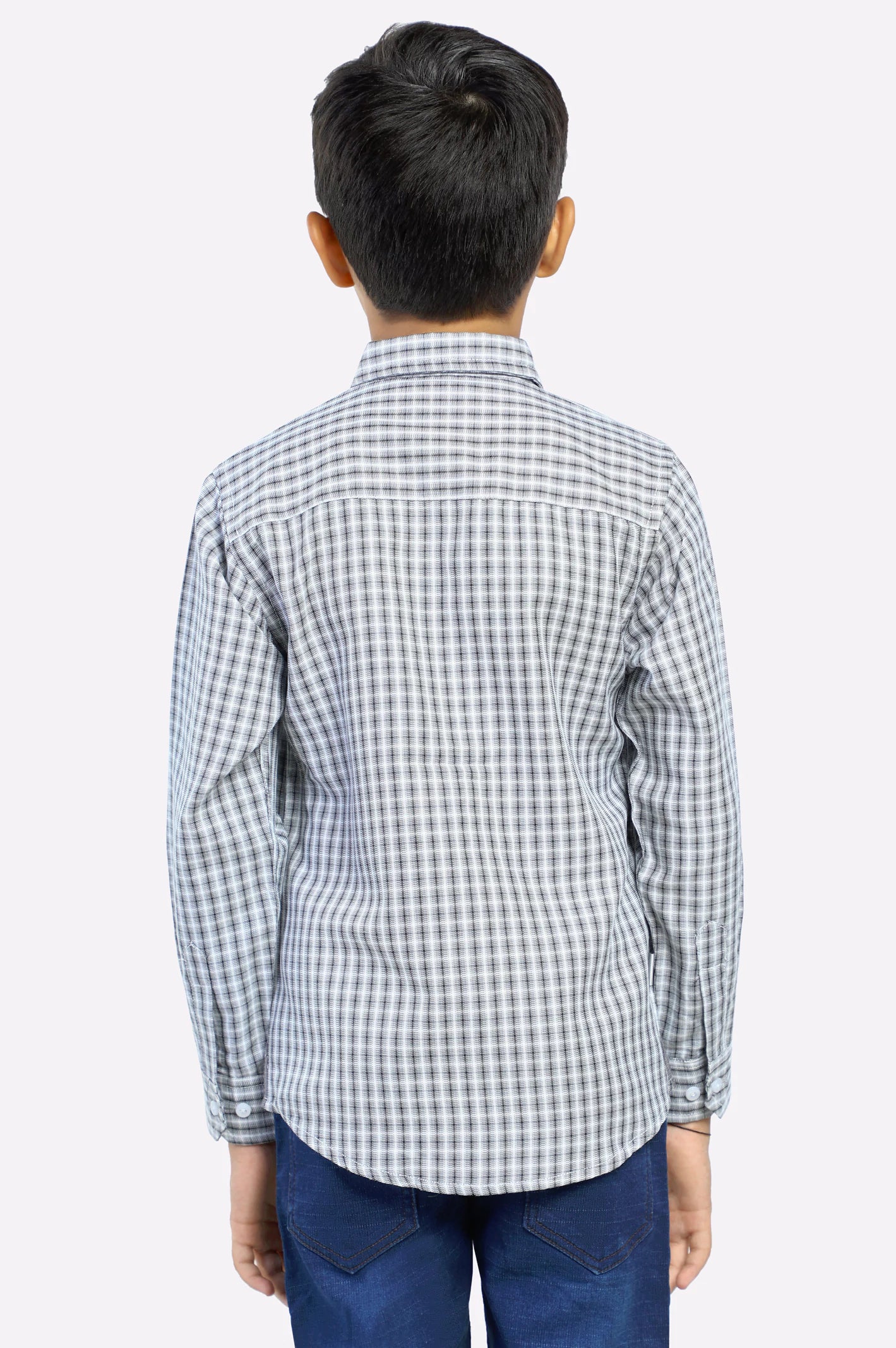 Black Tattersall Check Casual Shirt - Image 3