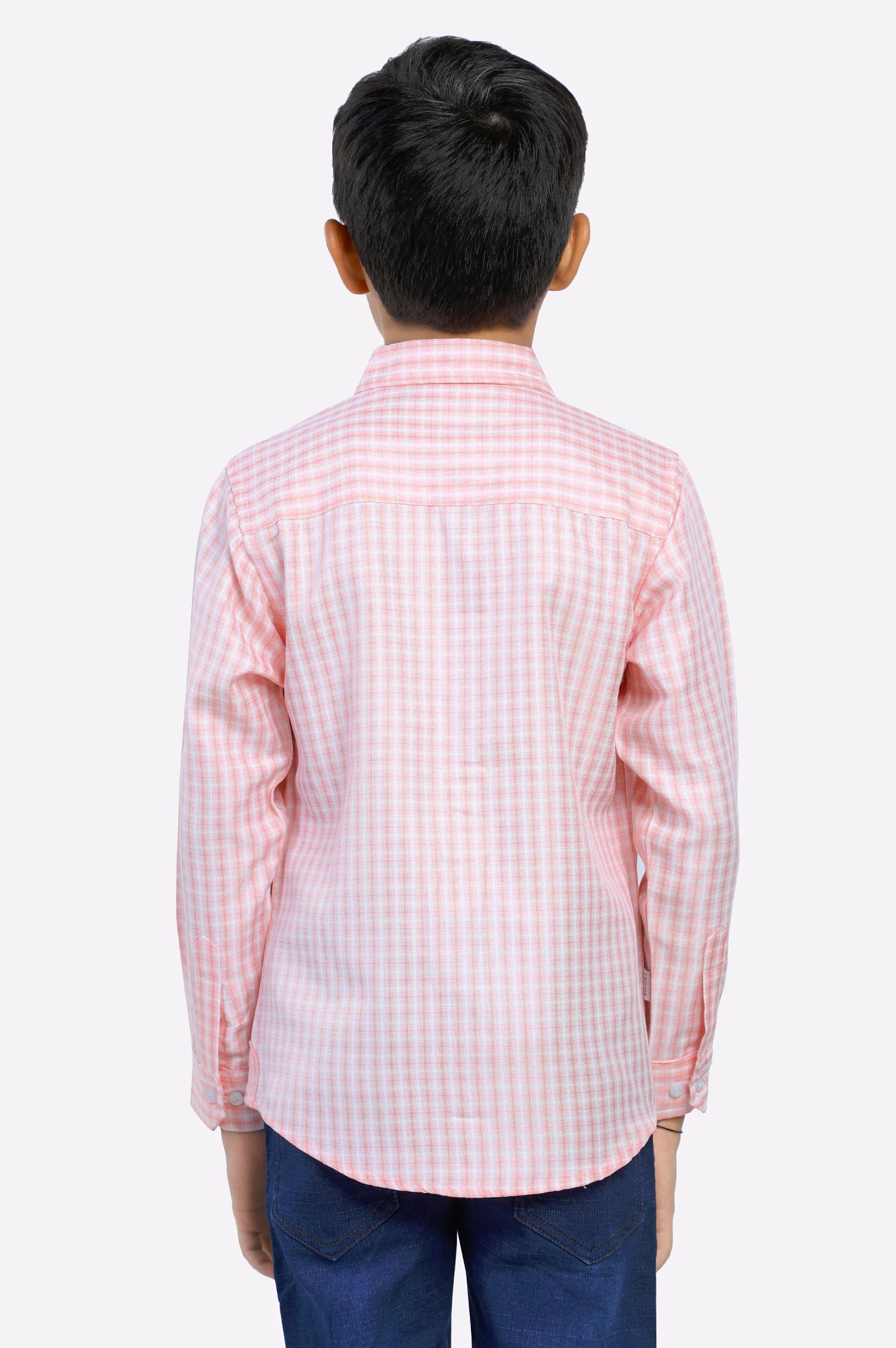 Coral Tattersall Check Casual Shirt - Image 3