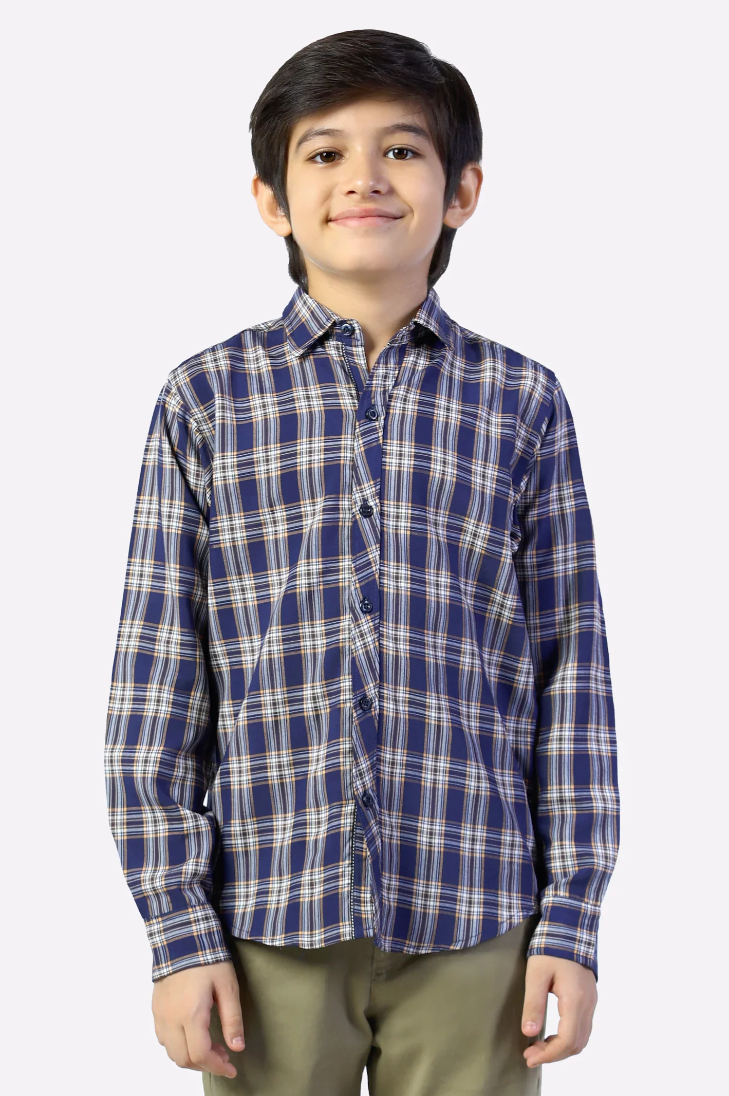 Multicolor Glen Plaid Check Casual Shirt