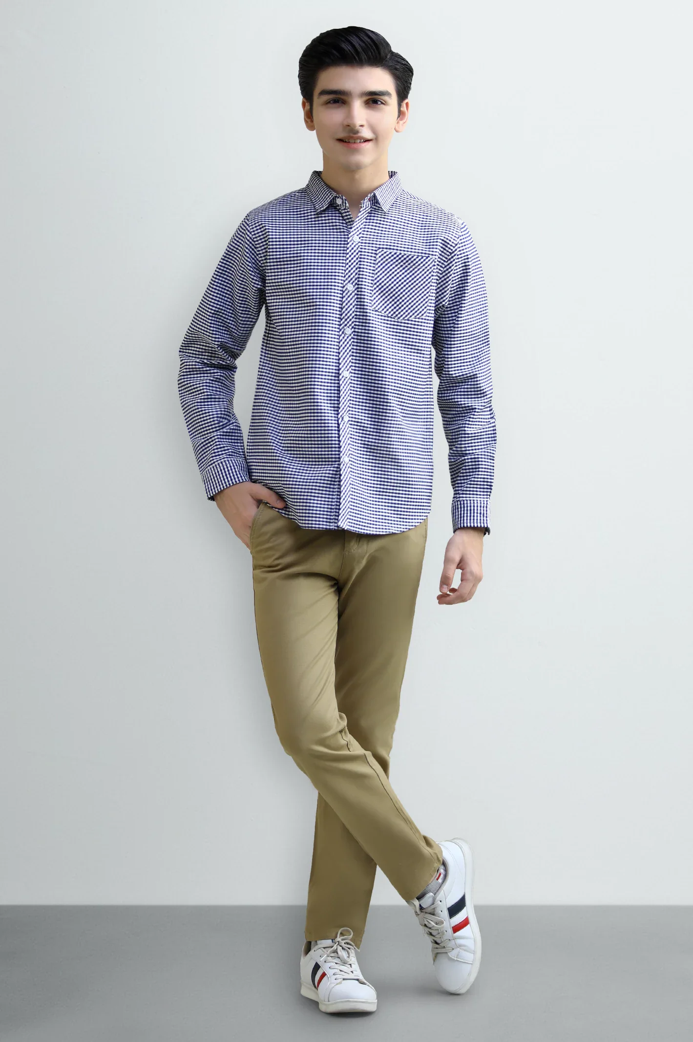 Mini-Check Boys Casual Shirt - Image 2