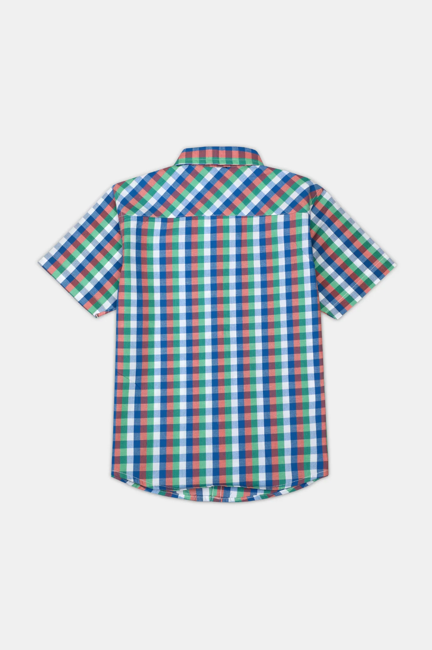 Multicolor Gingham Check Casual Shirt - Image 3