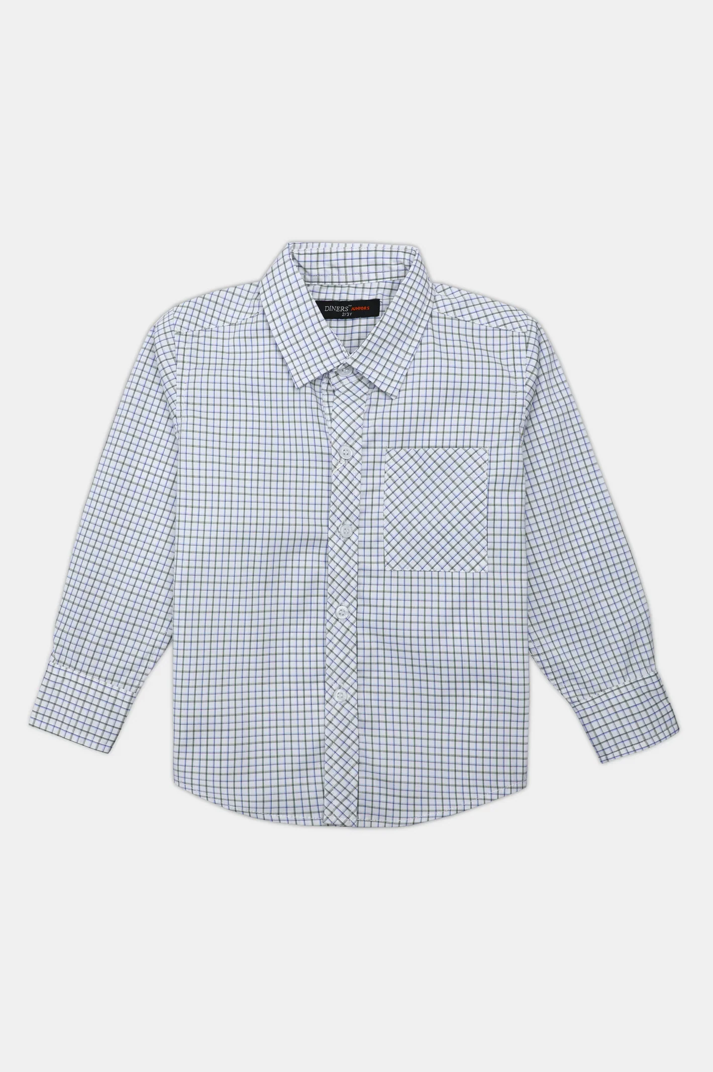 White Check Boys Casual Shirt