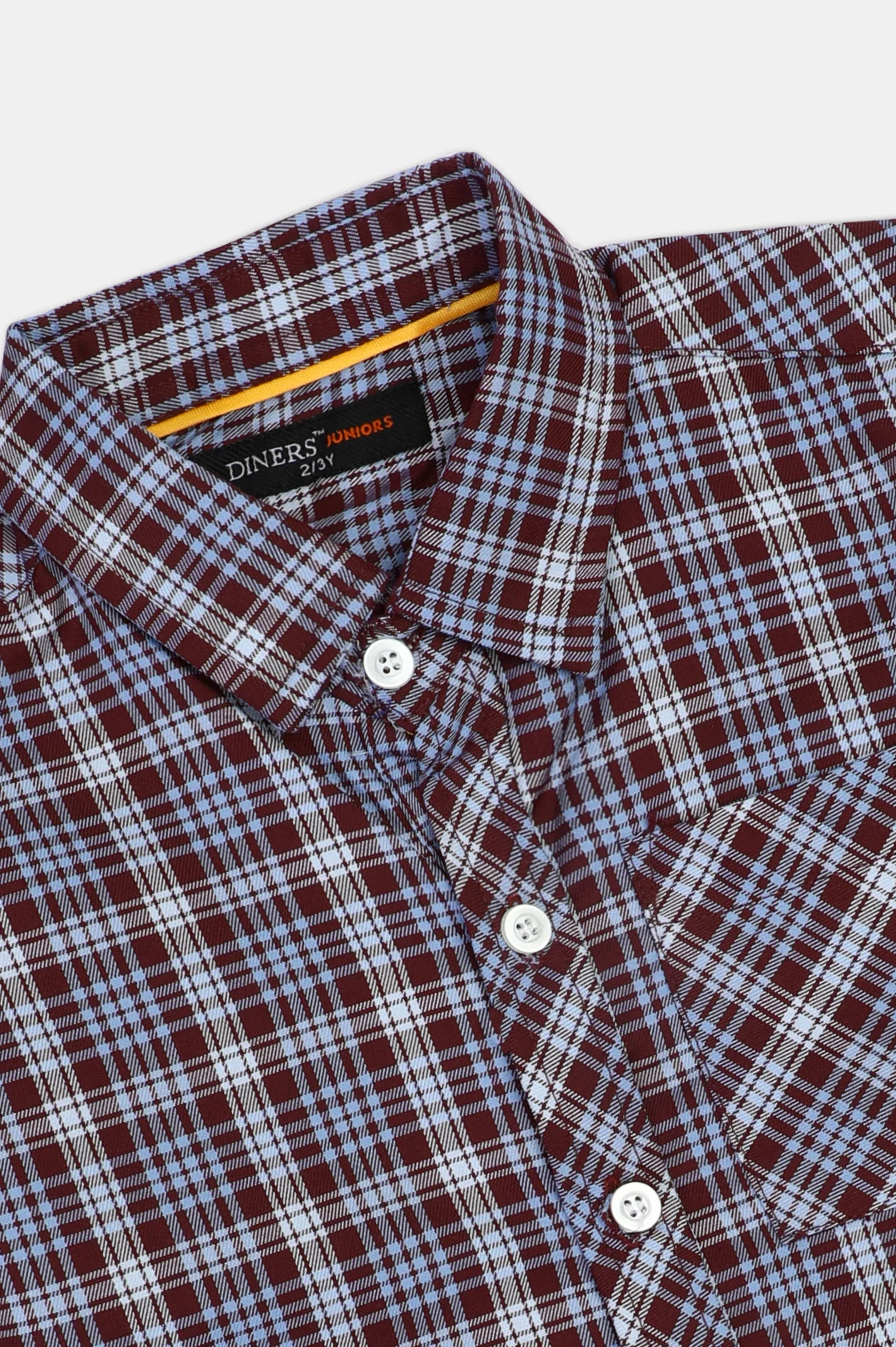Maroon Glen Plaid Check Casual Shirt - Image 2