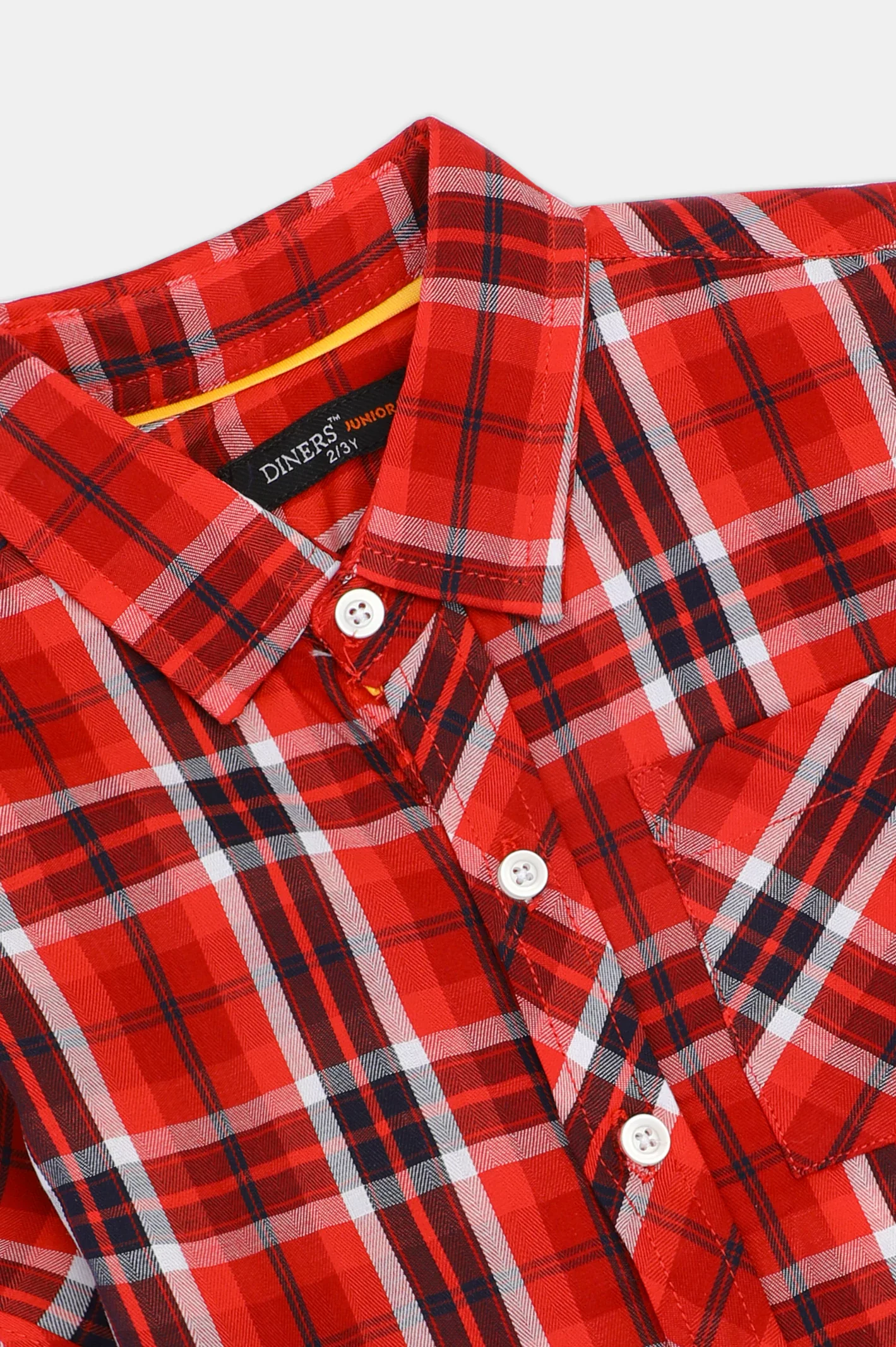 Red Check Boys Casual Shirt - Image 2