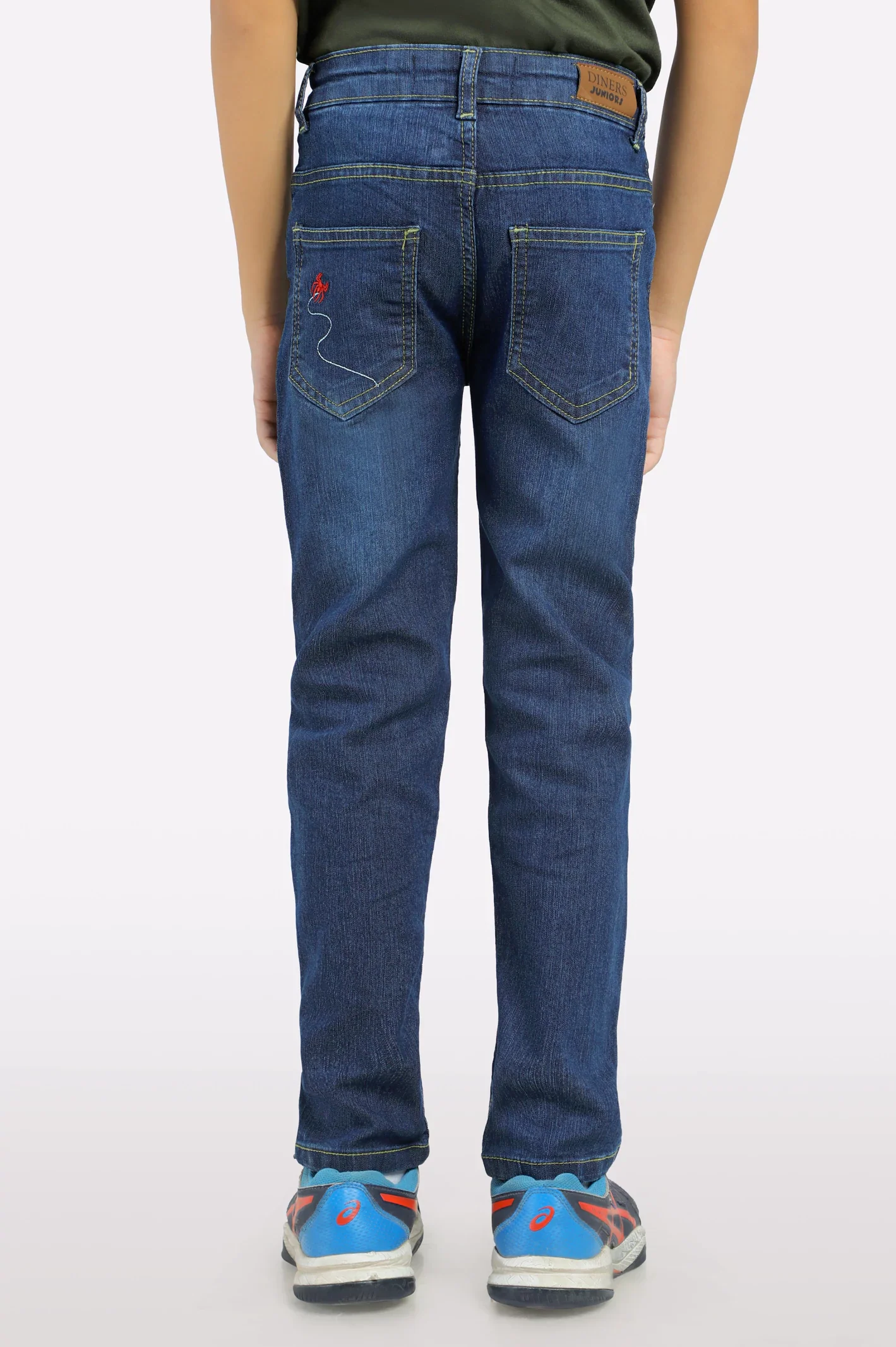 Dark Blue Slim Fit Denim Jeans - Image 3