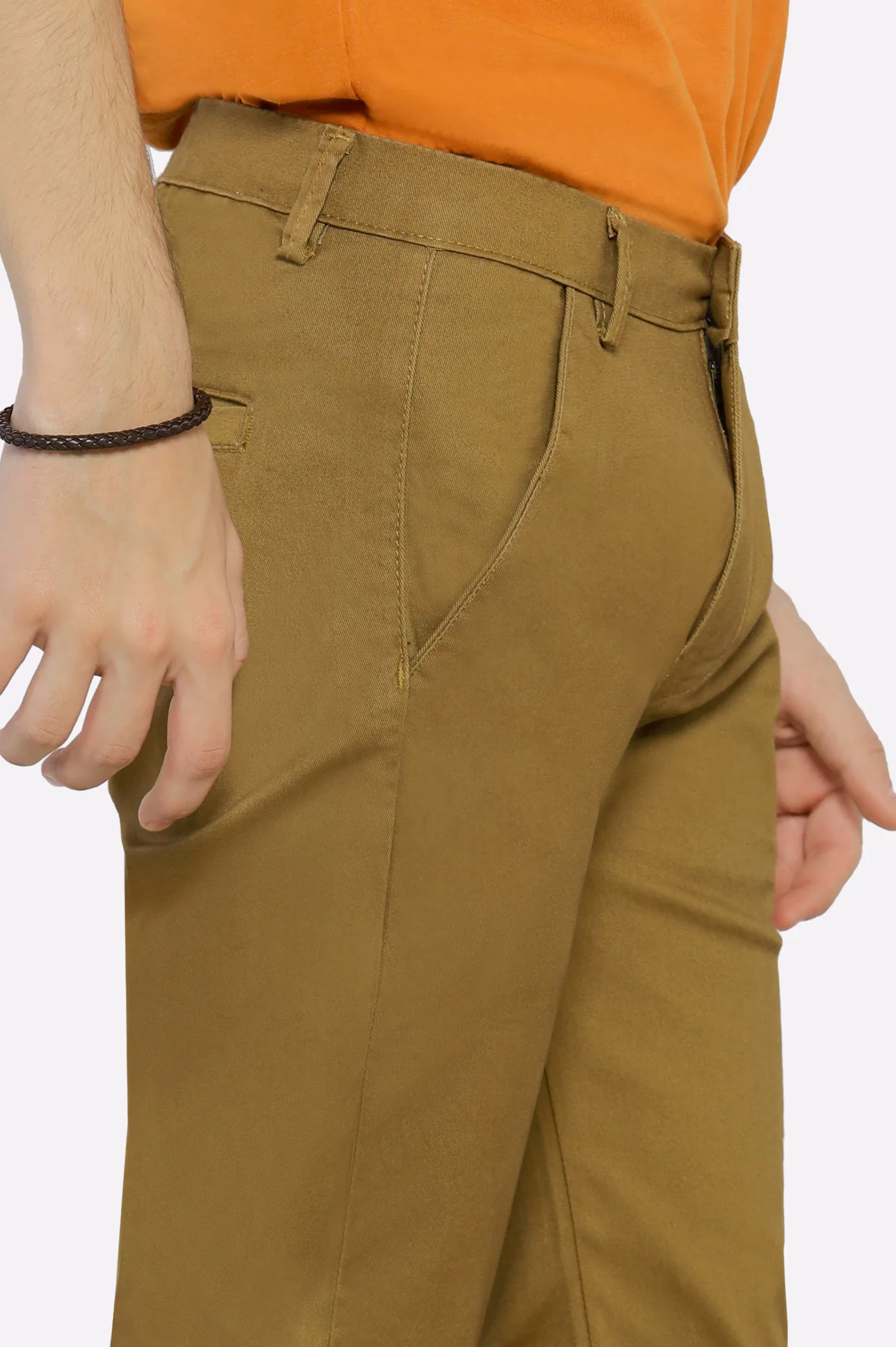 Camel Cotton Chinos For Boys - Image 2