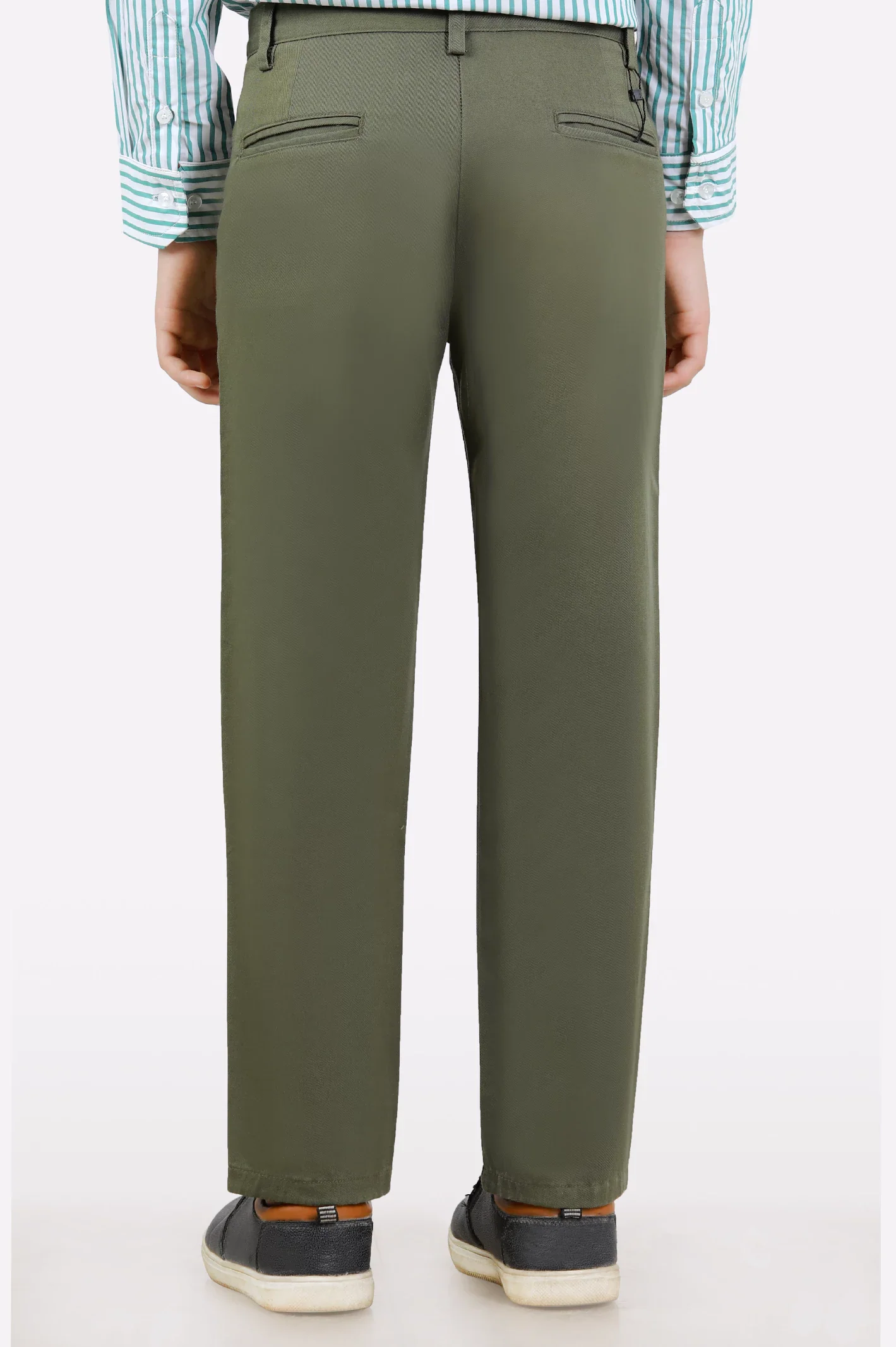 Olive Chinos For Boys - Image 3