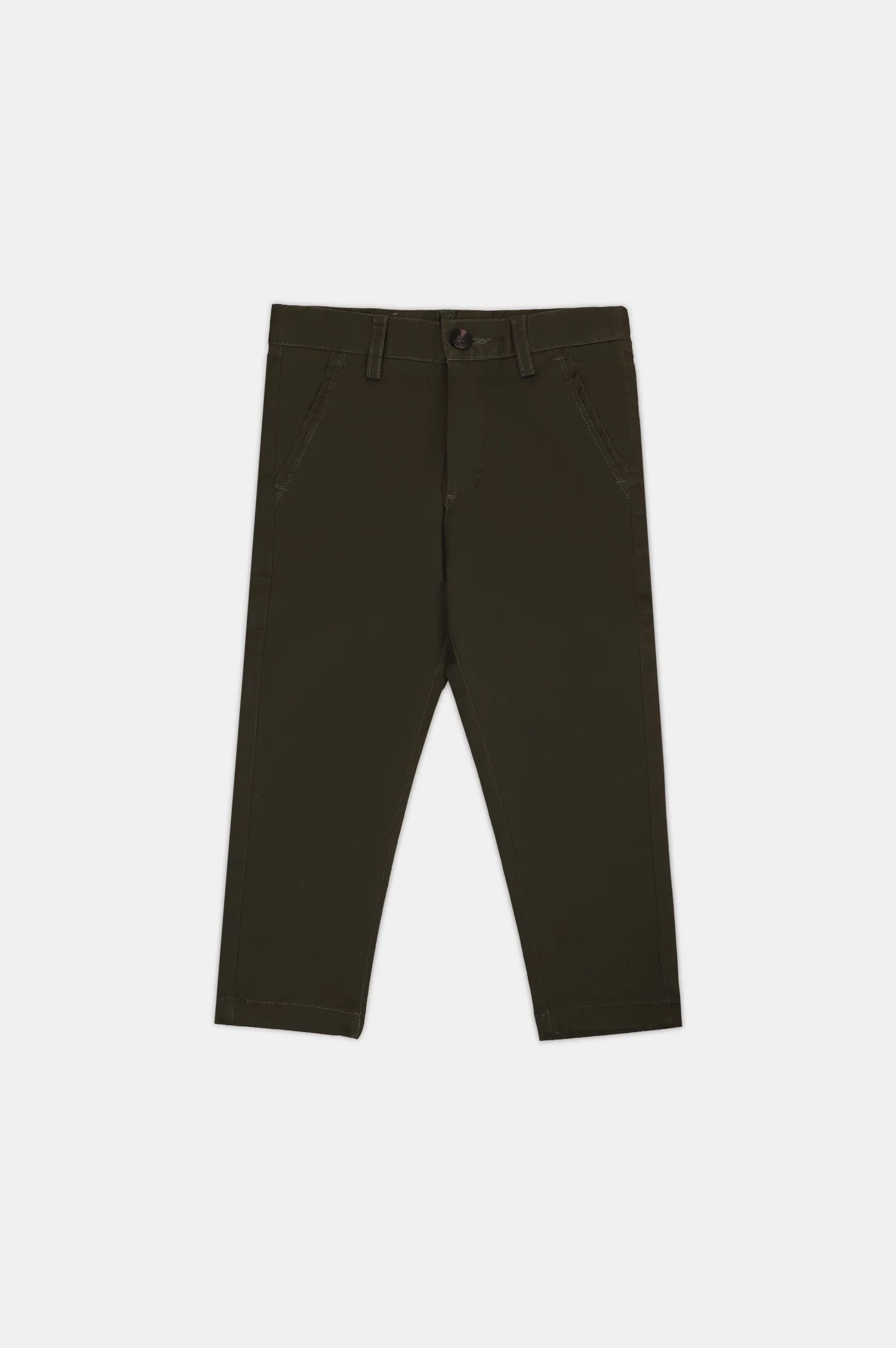 Dark Olive Boys Chinos - Image 3