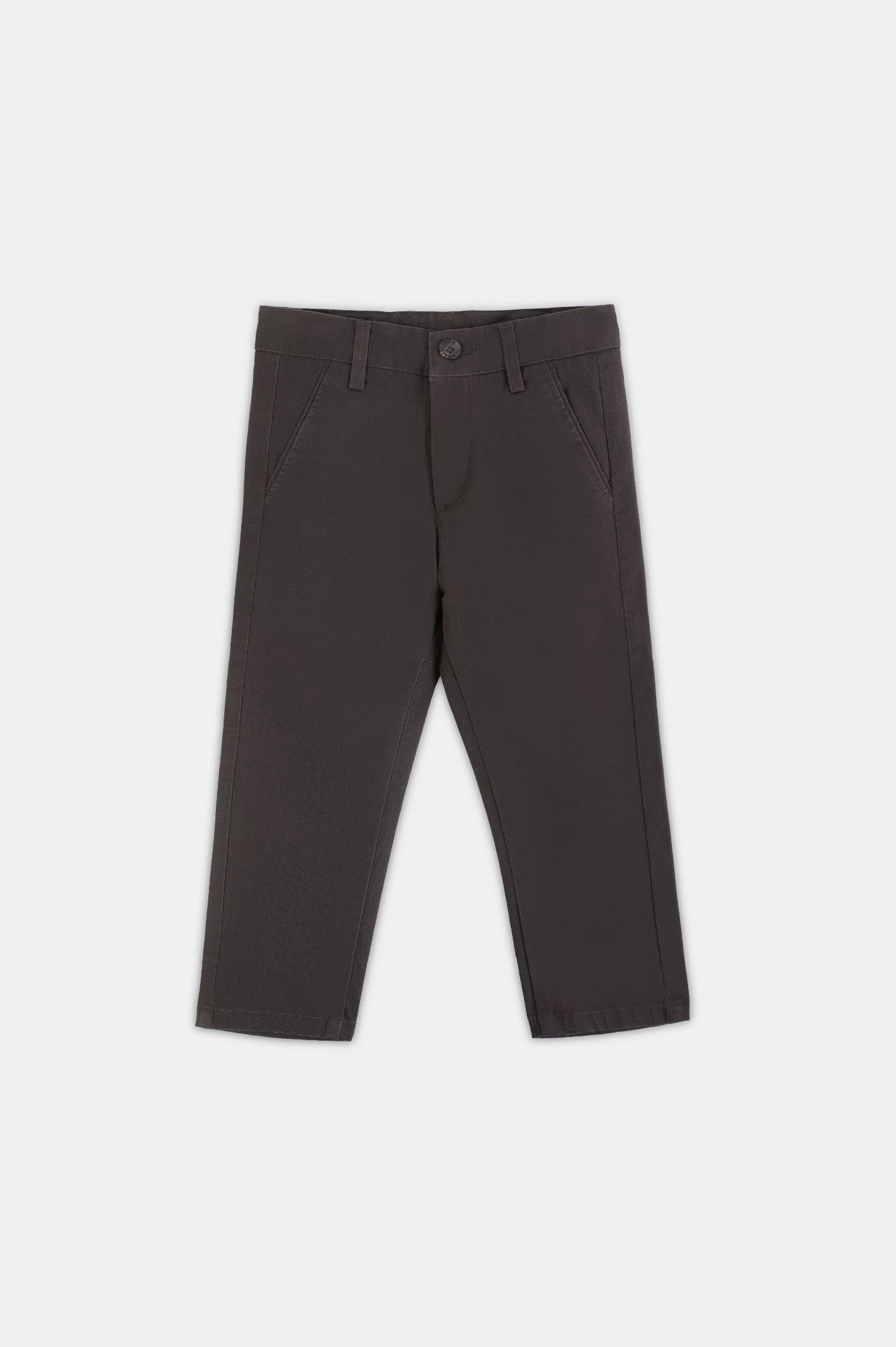 Dark Brown Boys Chino Pants