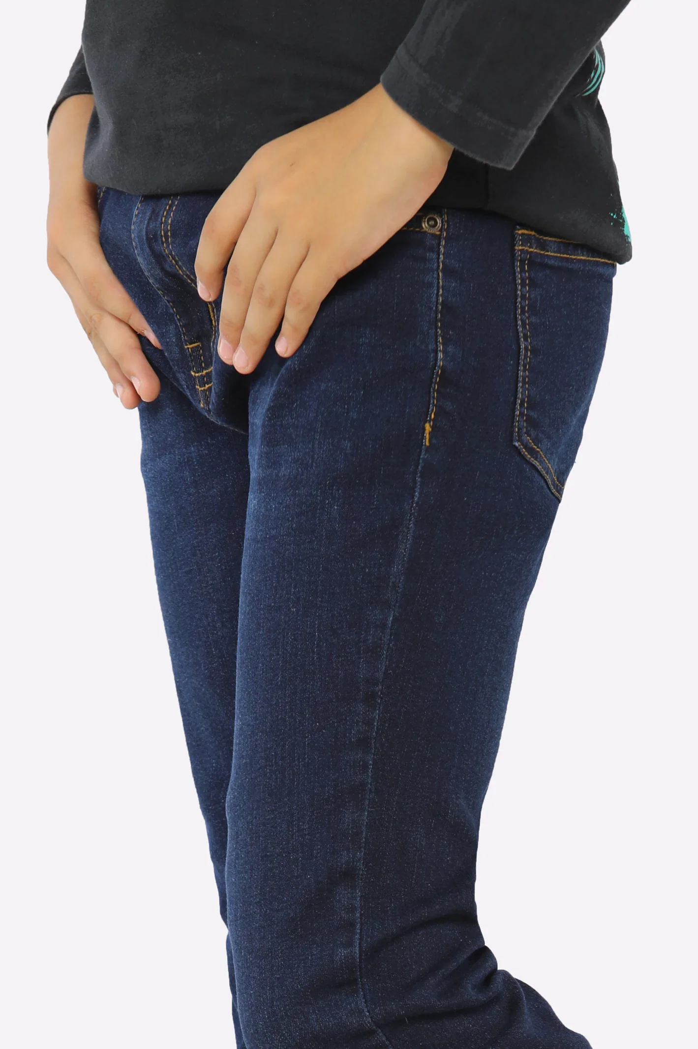 Dark Blue Denim Jeans For Boys - Image 2