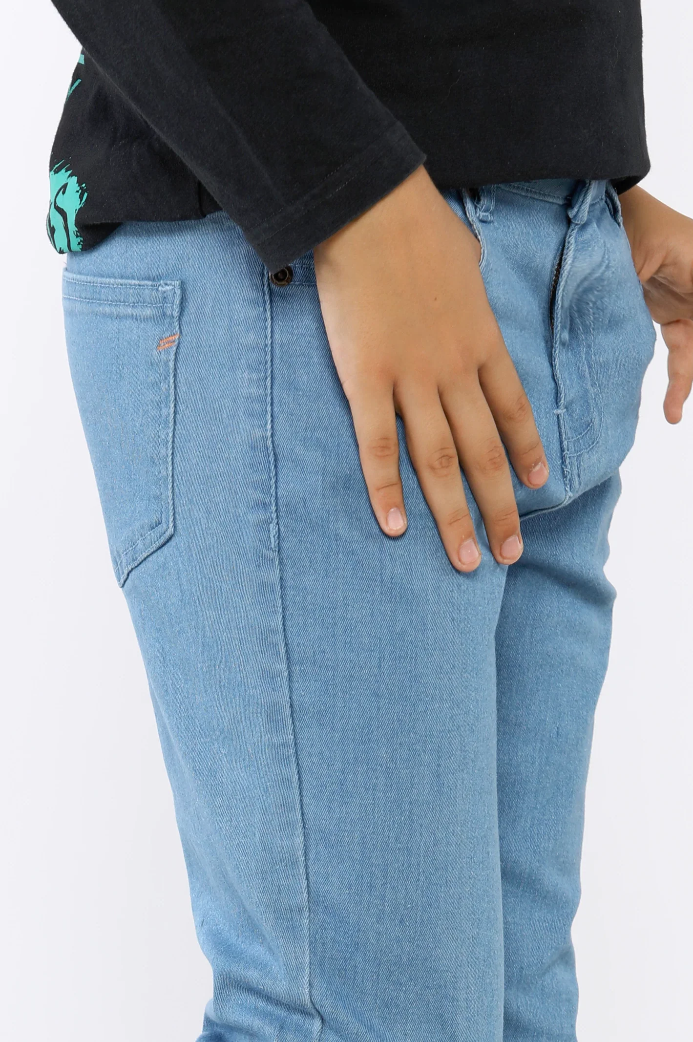 Light Blue Denim Jeans For Boys - Image 2