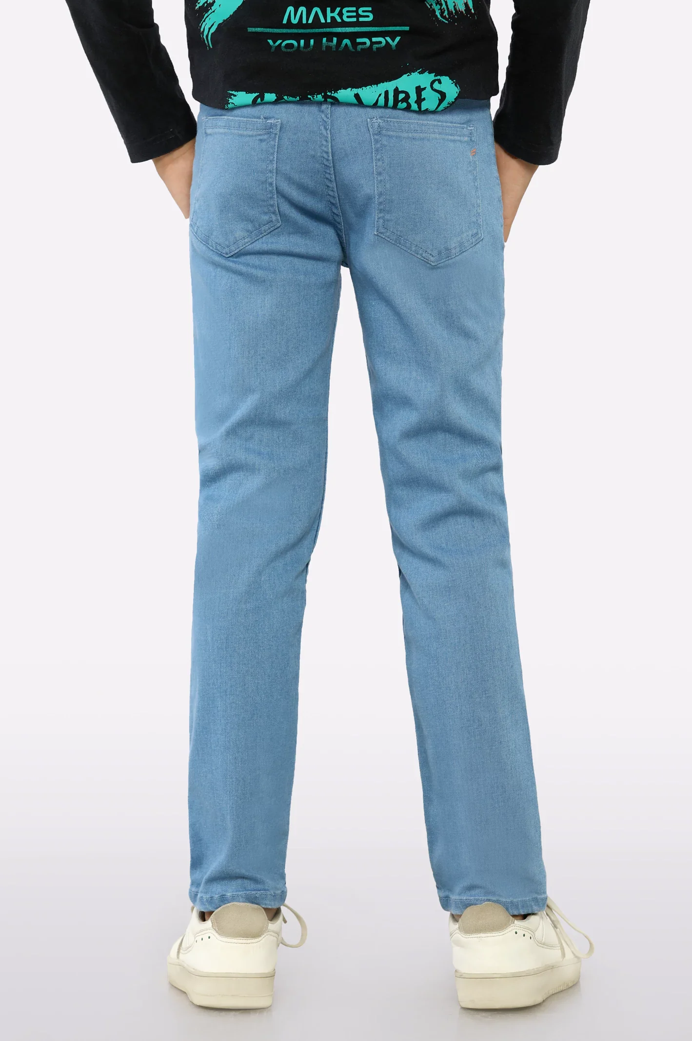 Light Blue Denim Jeans For Boys - Image 3
