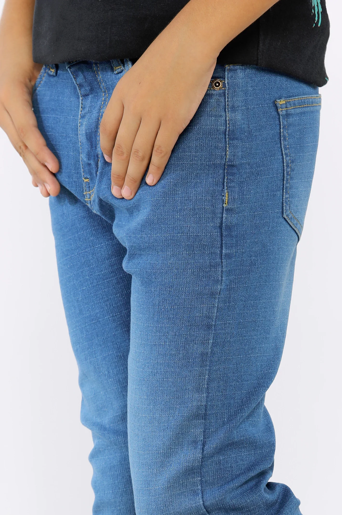 Medium Blue Denim Jeans For Boys - Image 2