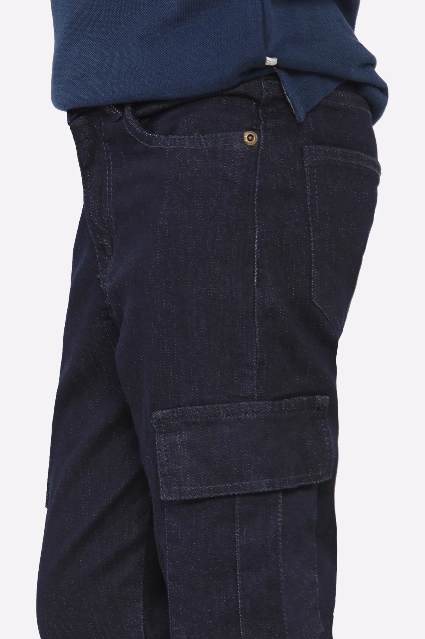 Dark Blue Boys Denim Jeans - Image 2