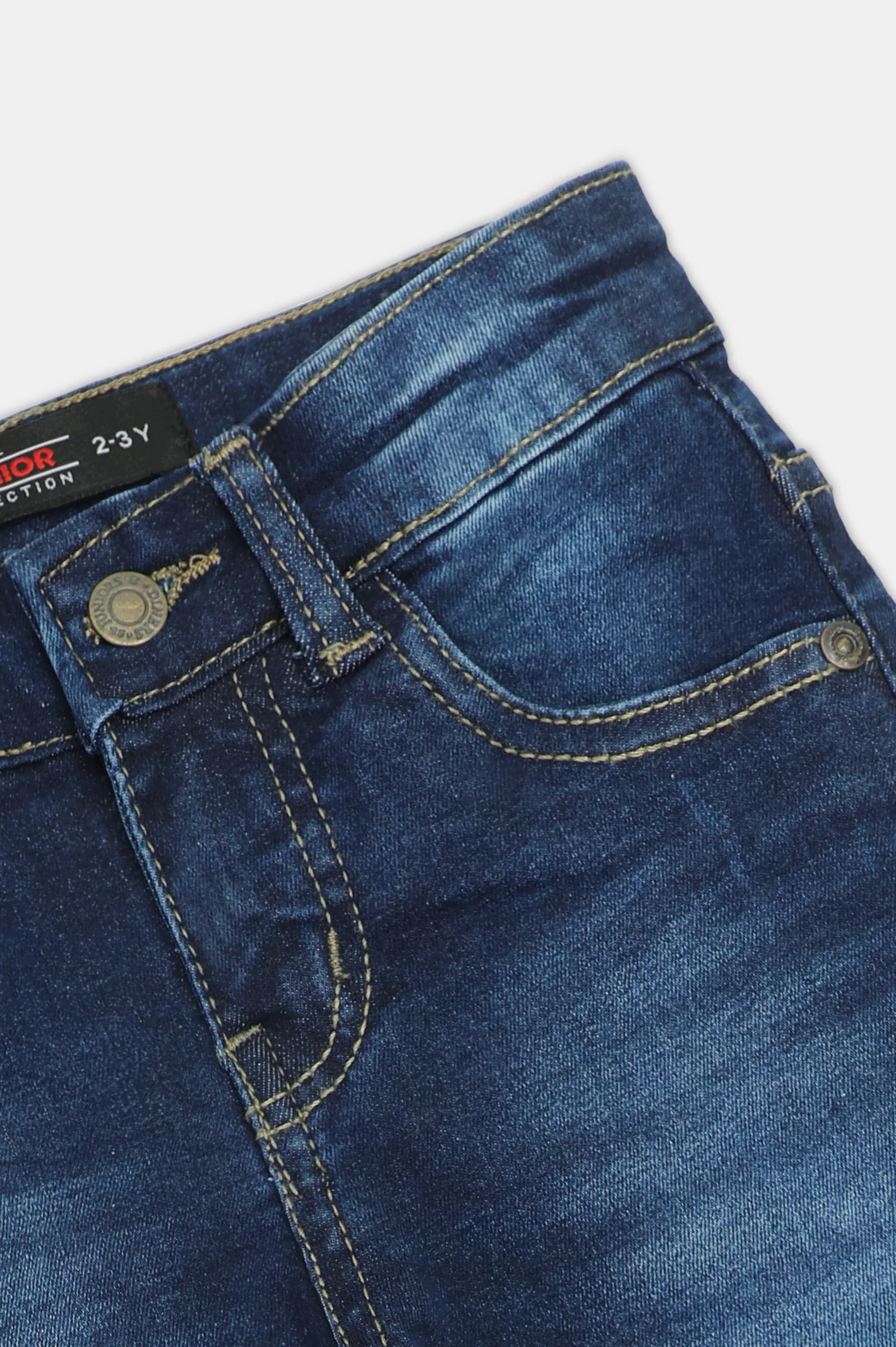 Boys Dark Blue Denim Jeans - Image 2