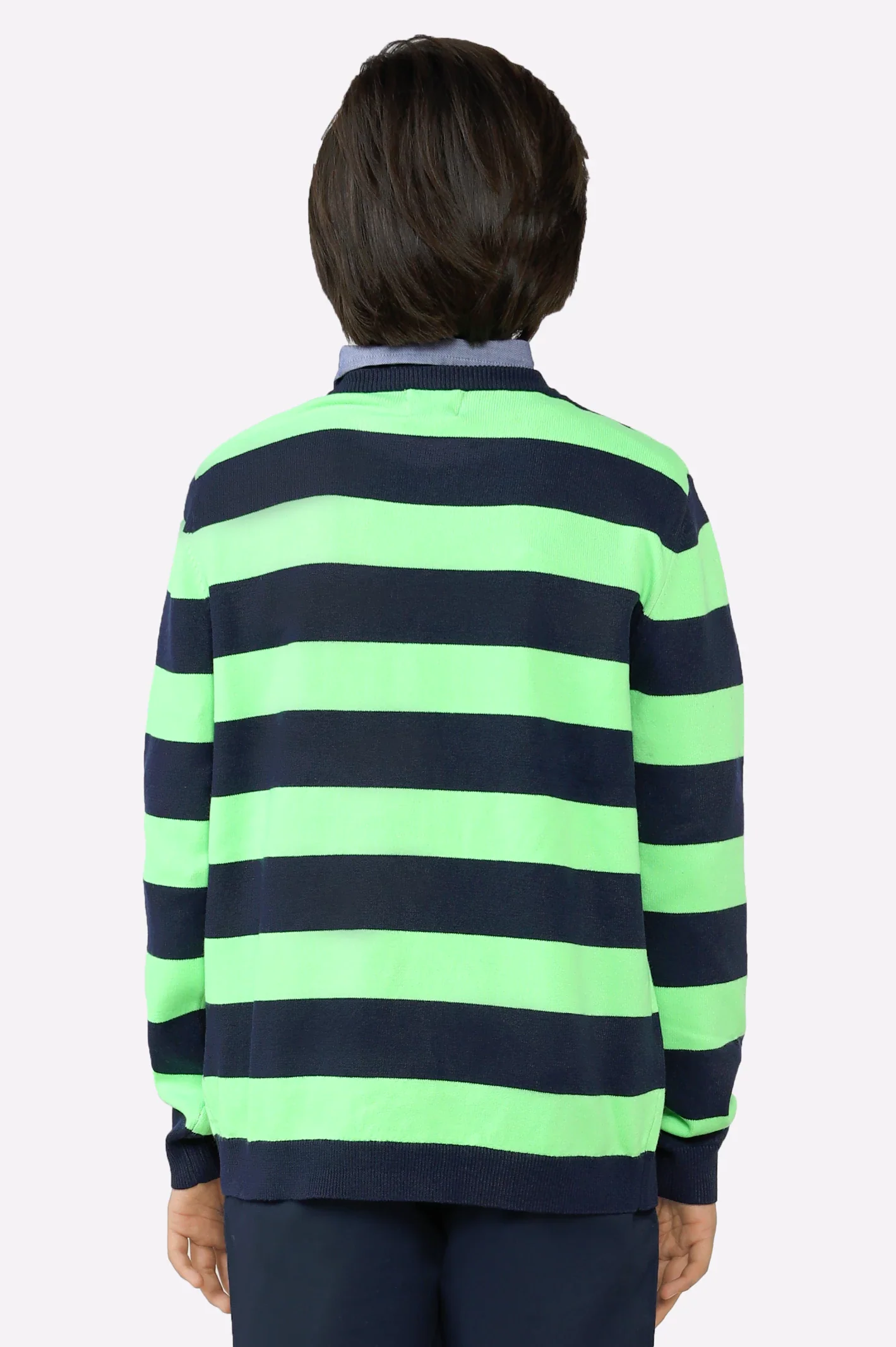 Green Round Neck Boys Sweaters - Image 3