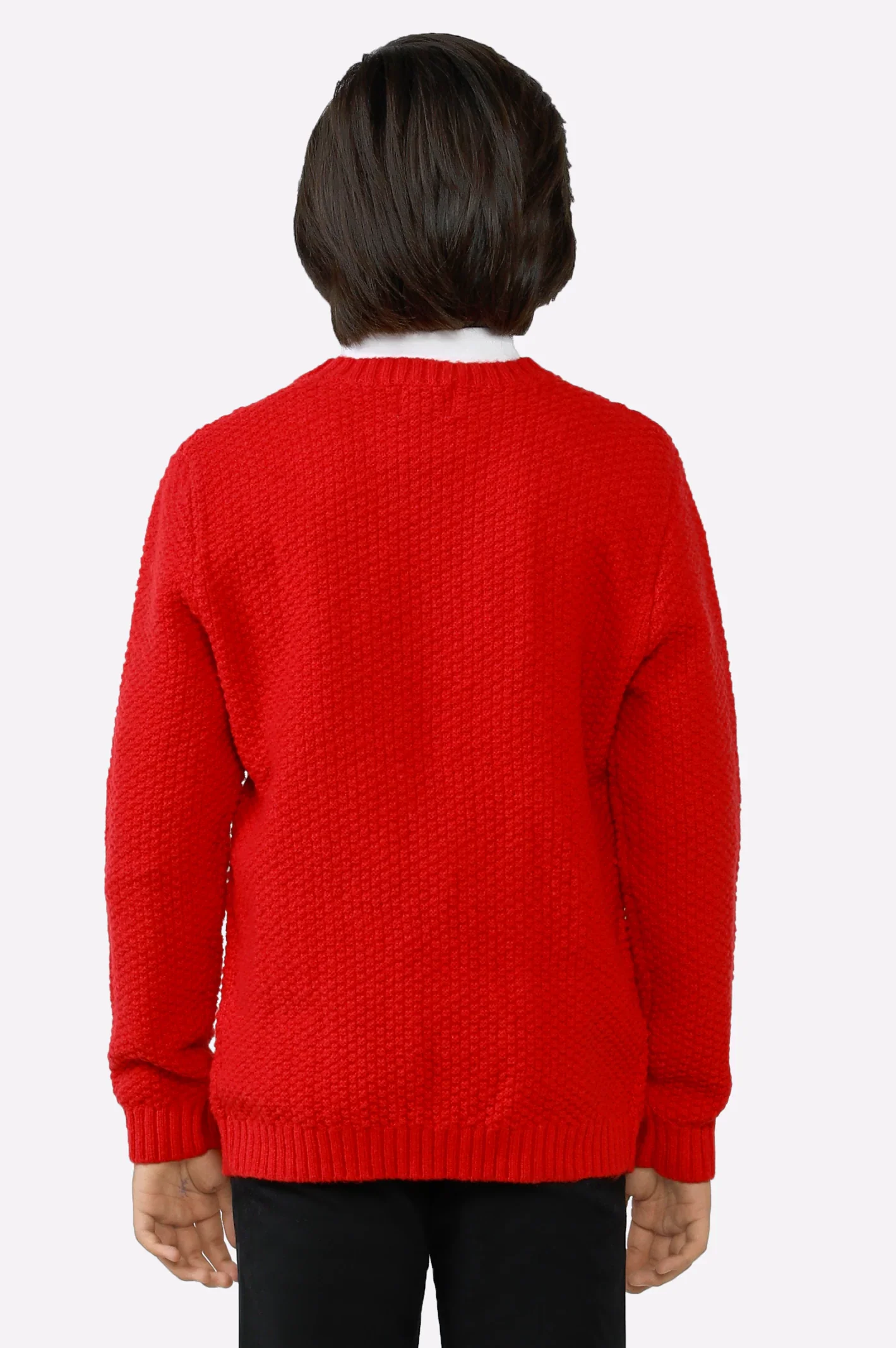 Red Knitted Boys Sweaters - Image 3