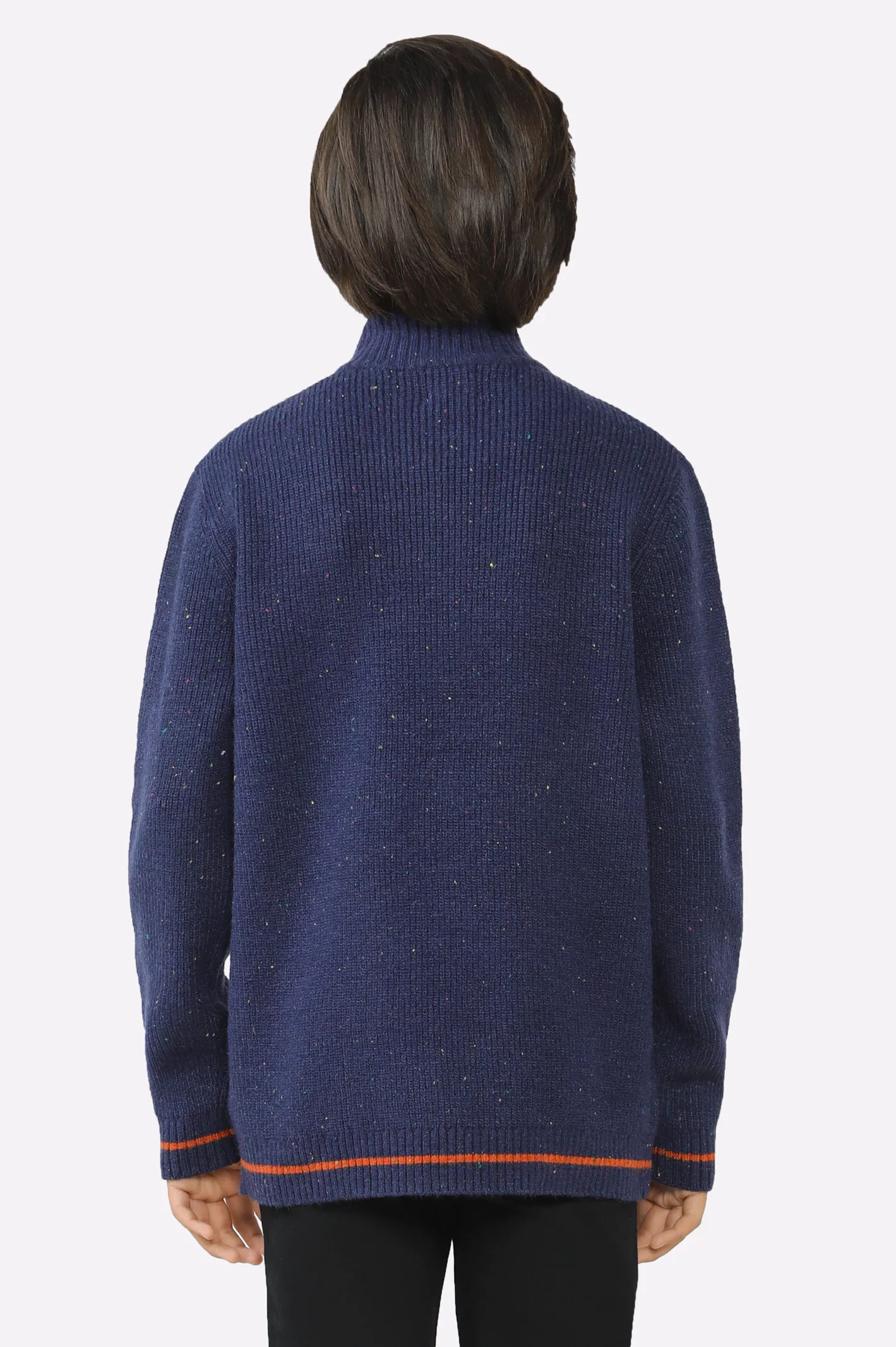 Navy Blue Knitted Boys Sweaters - Image 3