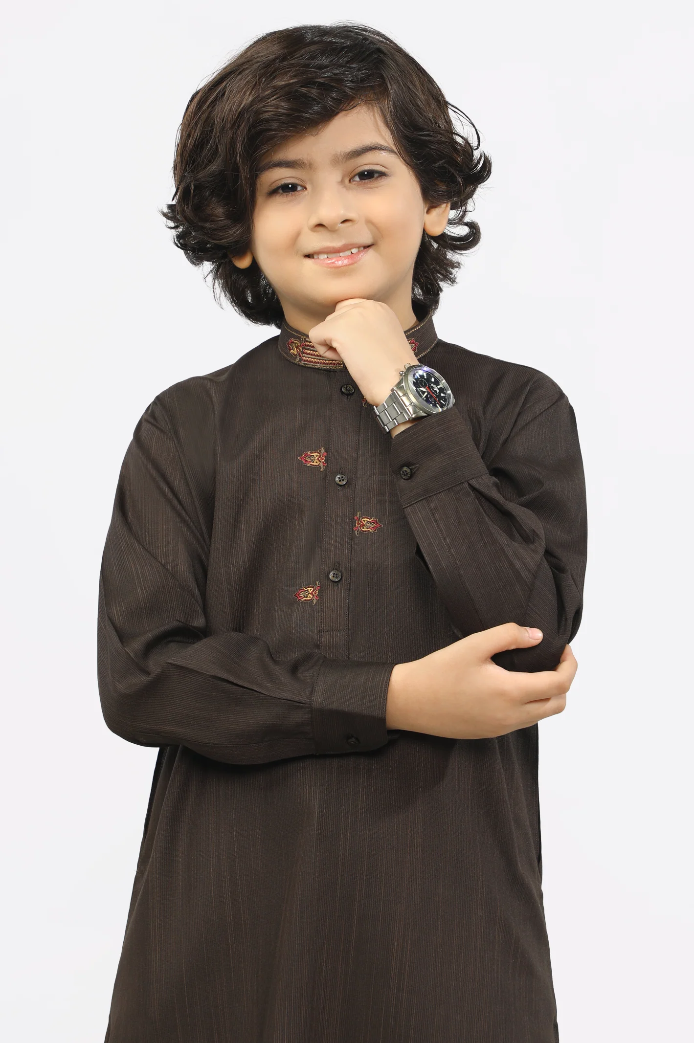 Brown Boys Shalwar Suit - Image 2