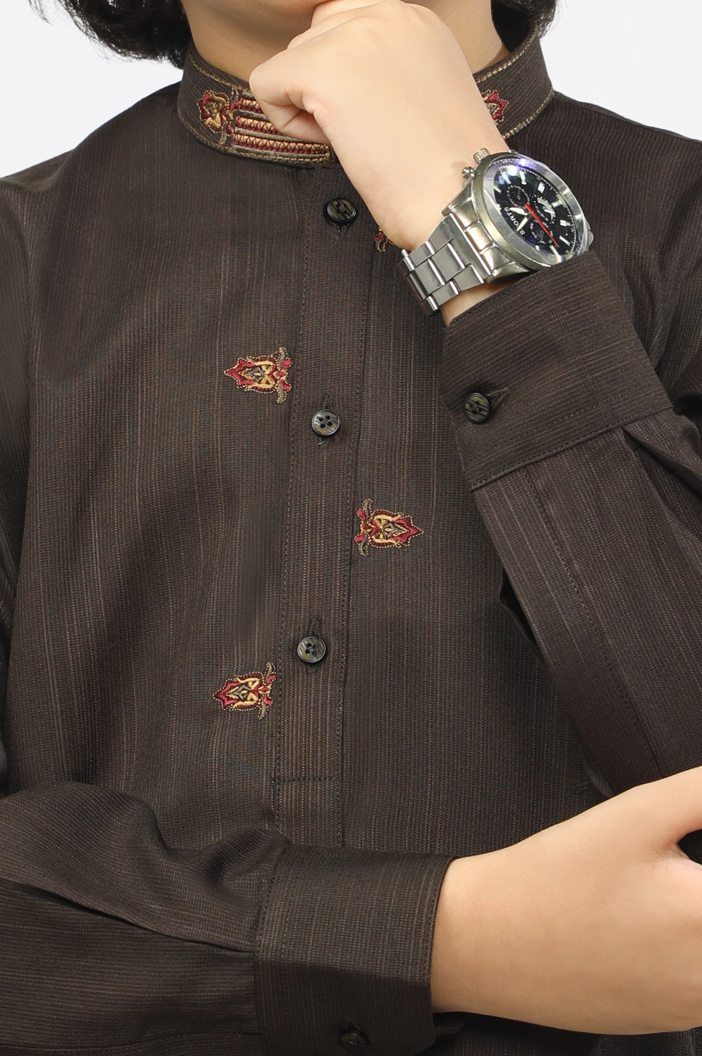 Brown Boys Shalwar Suit - Image 3