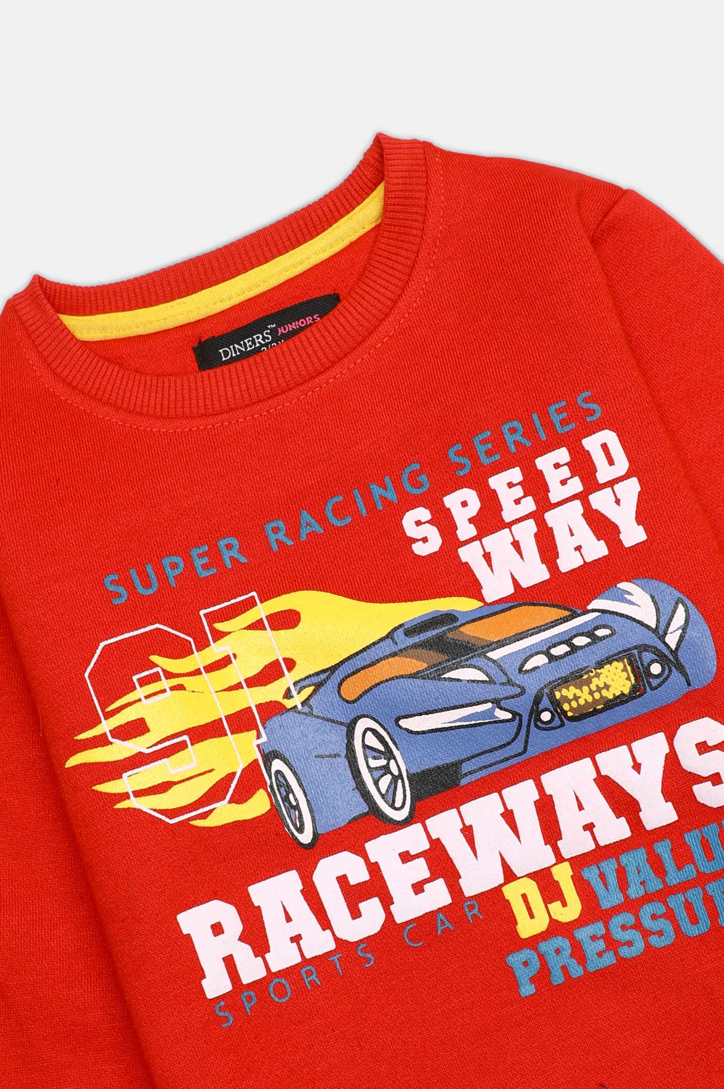Sports Car Printed Boys Sweatshirt - Image 2