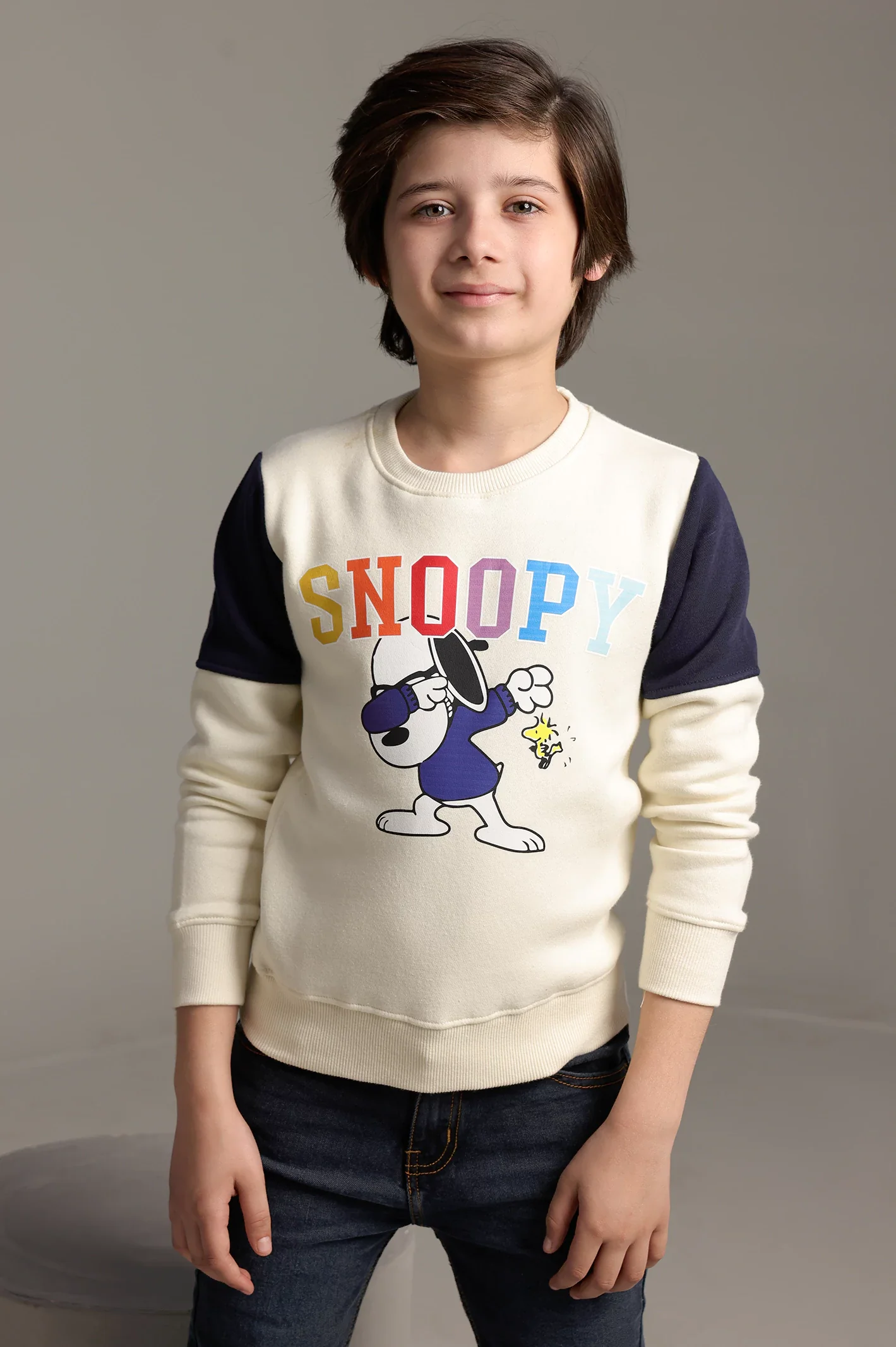 Snoopy Graphic Print Boys Sweatshirt - Image 3