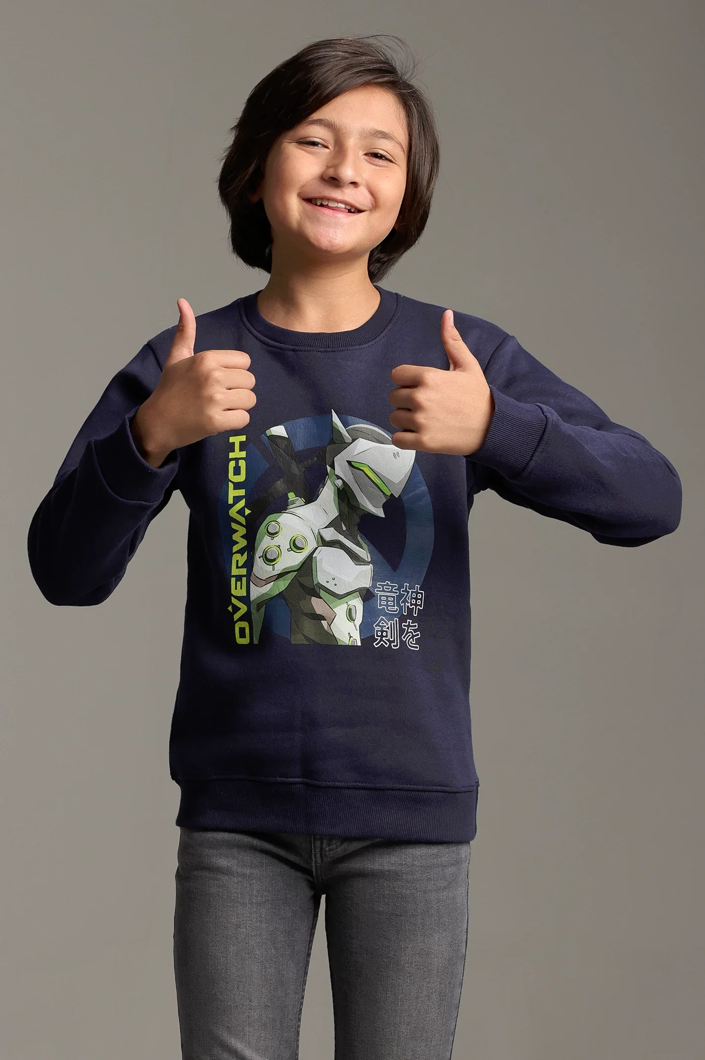Overwatch Graphic Print Boys Sweatshirt
