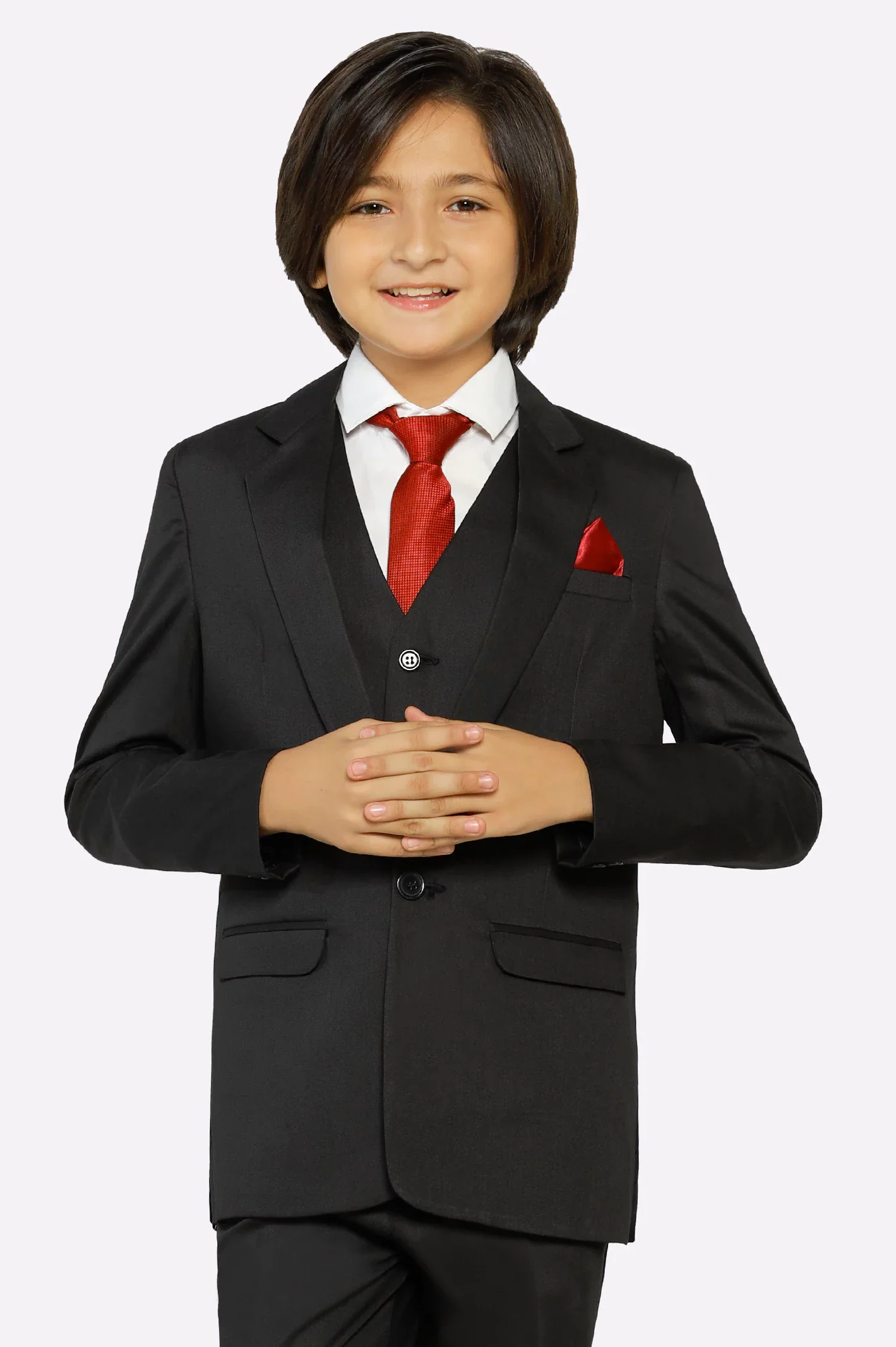 Boys 3-Piece Suiting Set in Black - Image 2