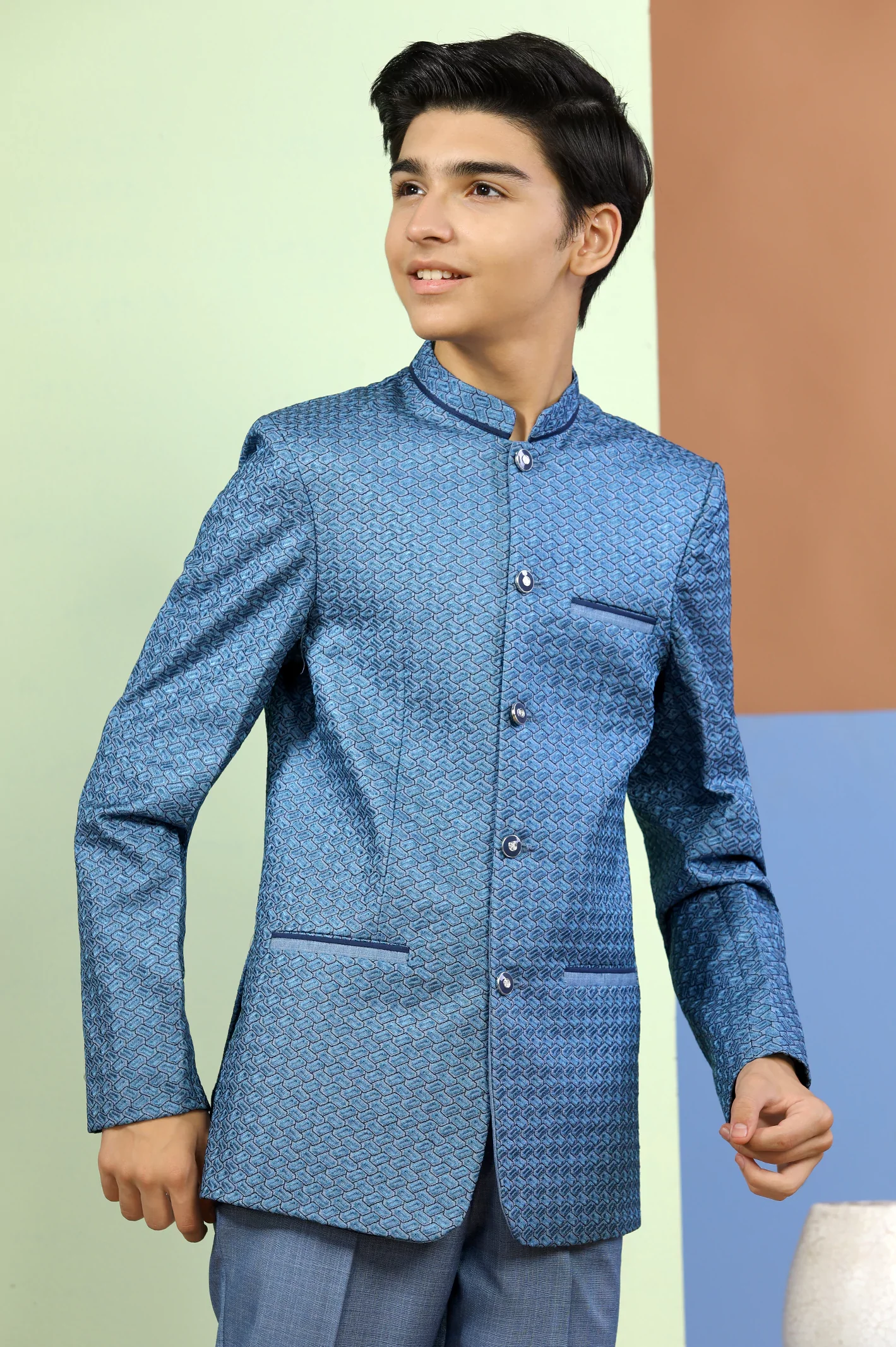 Light Blue Boys Prince Suit - Image 2