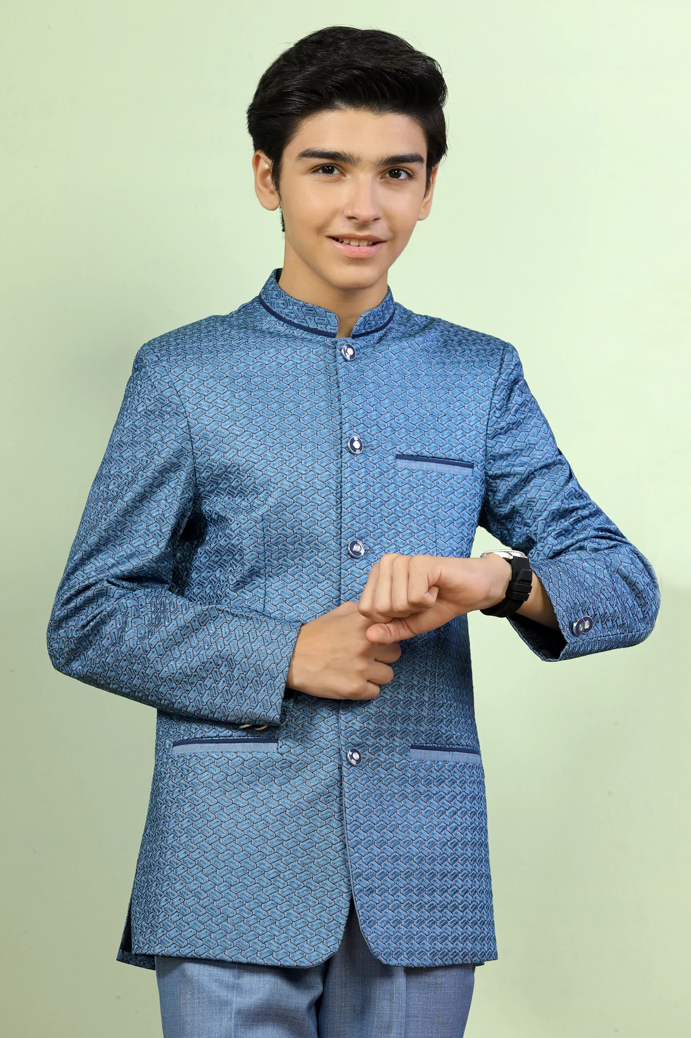 Light Blue Boys Prince Suit - Image 3