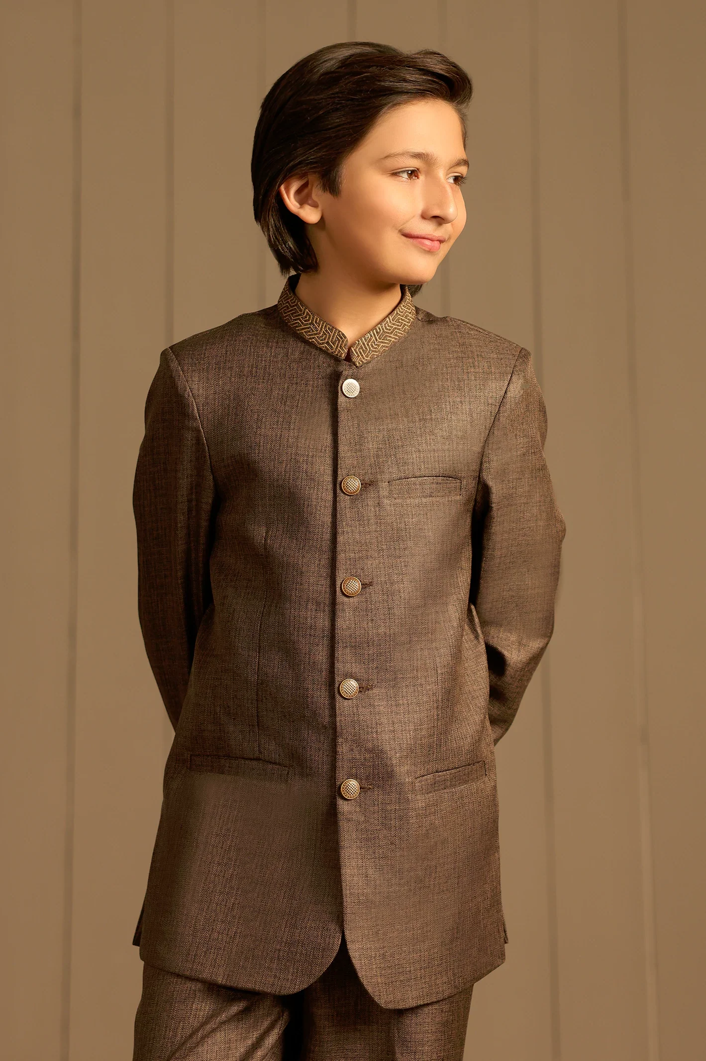 Brown Prince Suit for Boys - Image 2