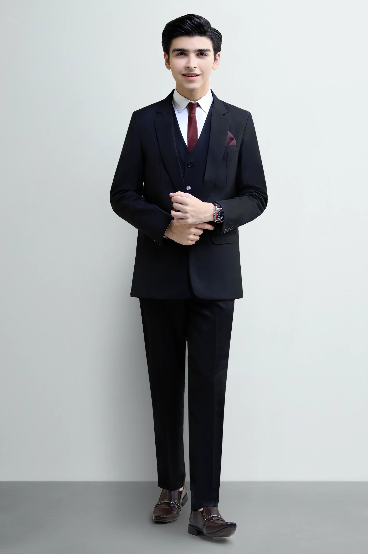 Black Suiting for Boys