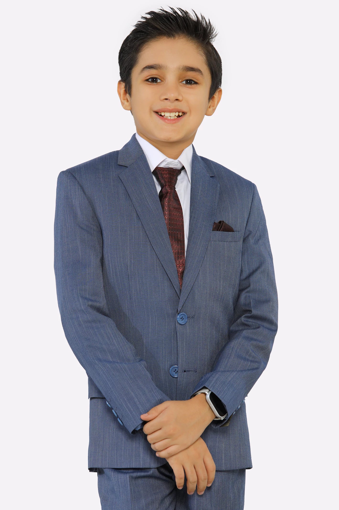 Blue Suiting for Boys - Image 2