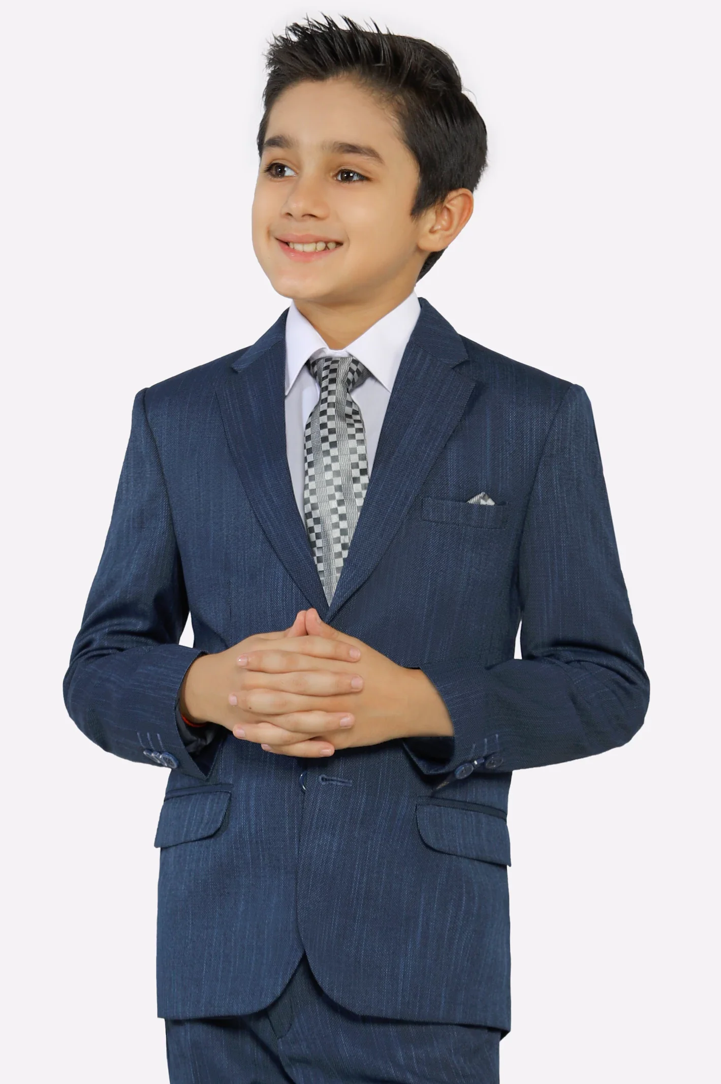 Navy Blue Suiting for Boys - Image 2
