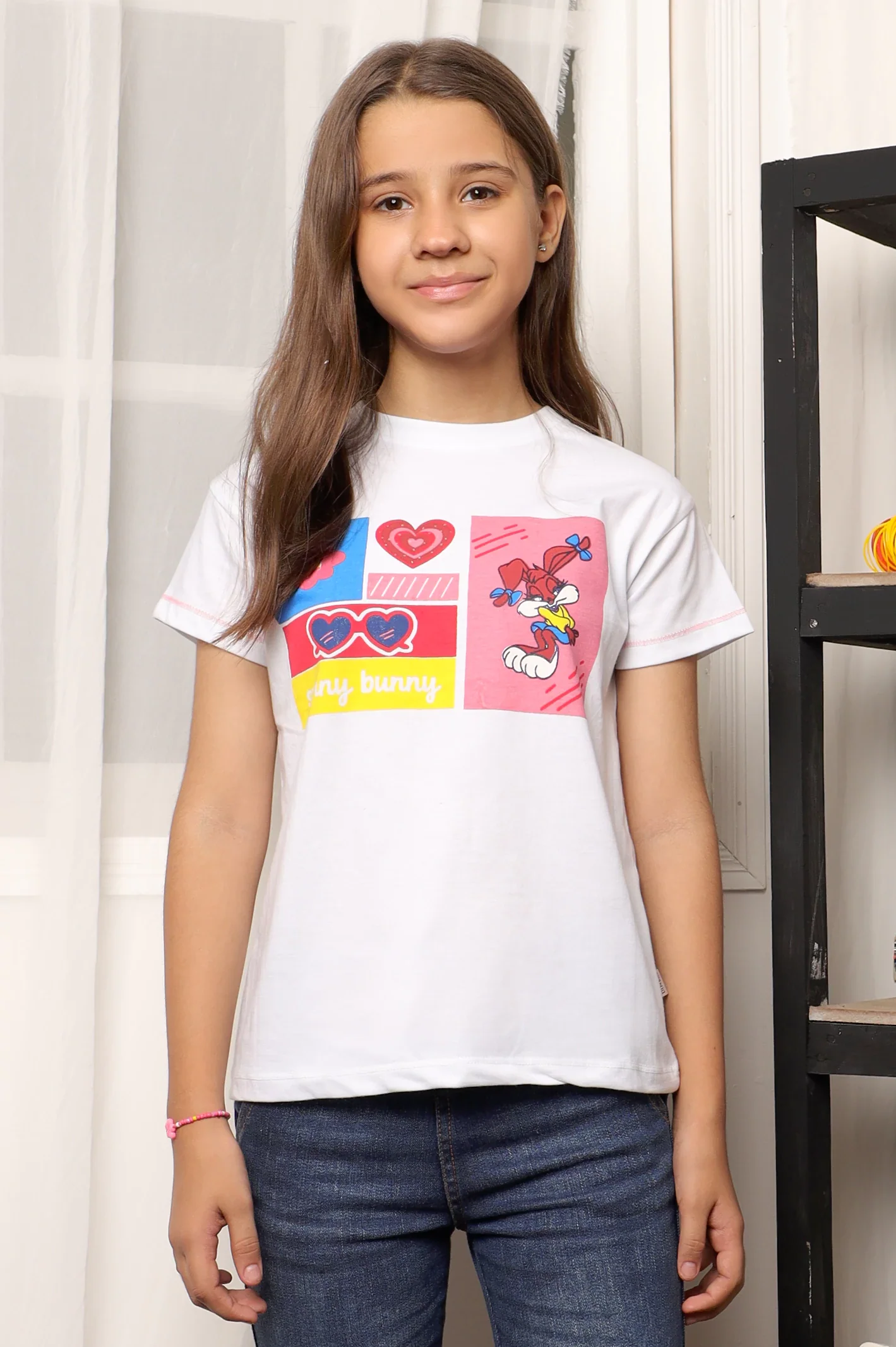 Babs Bunny Printed Girls T-Shirt - Image 3