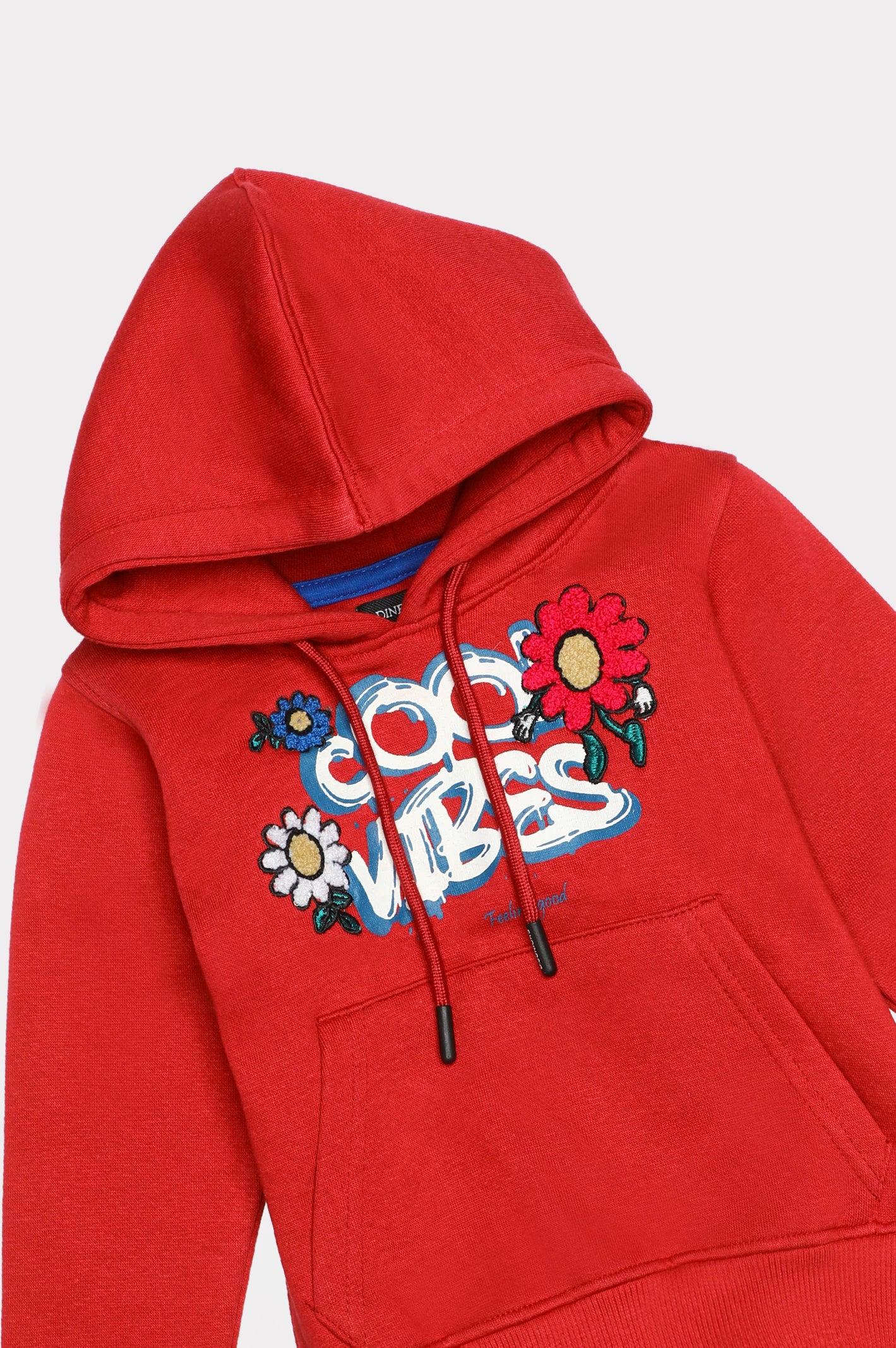 Maroon Embroidered Girls Hoodie - Image 2
