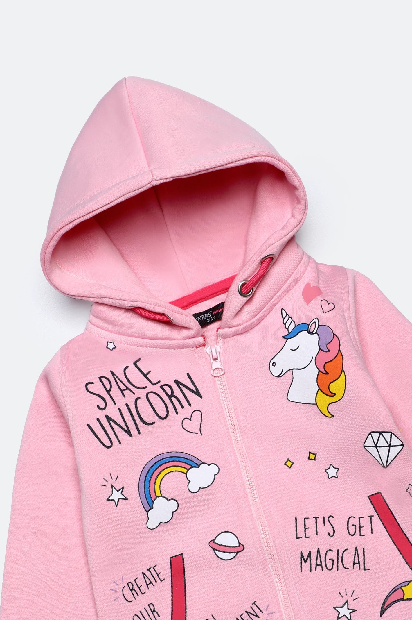 Unicorn Graphic Girls Hoodie - Image 2